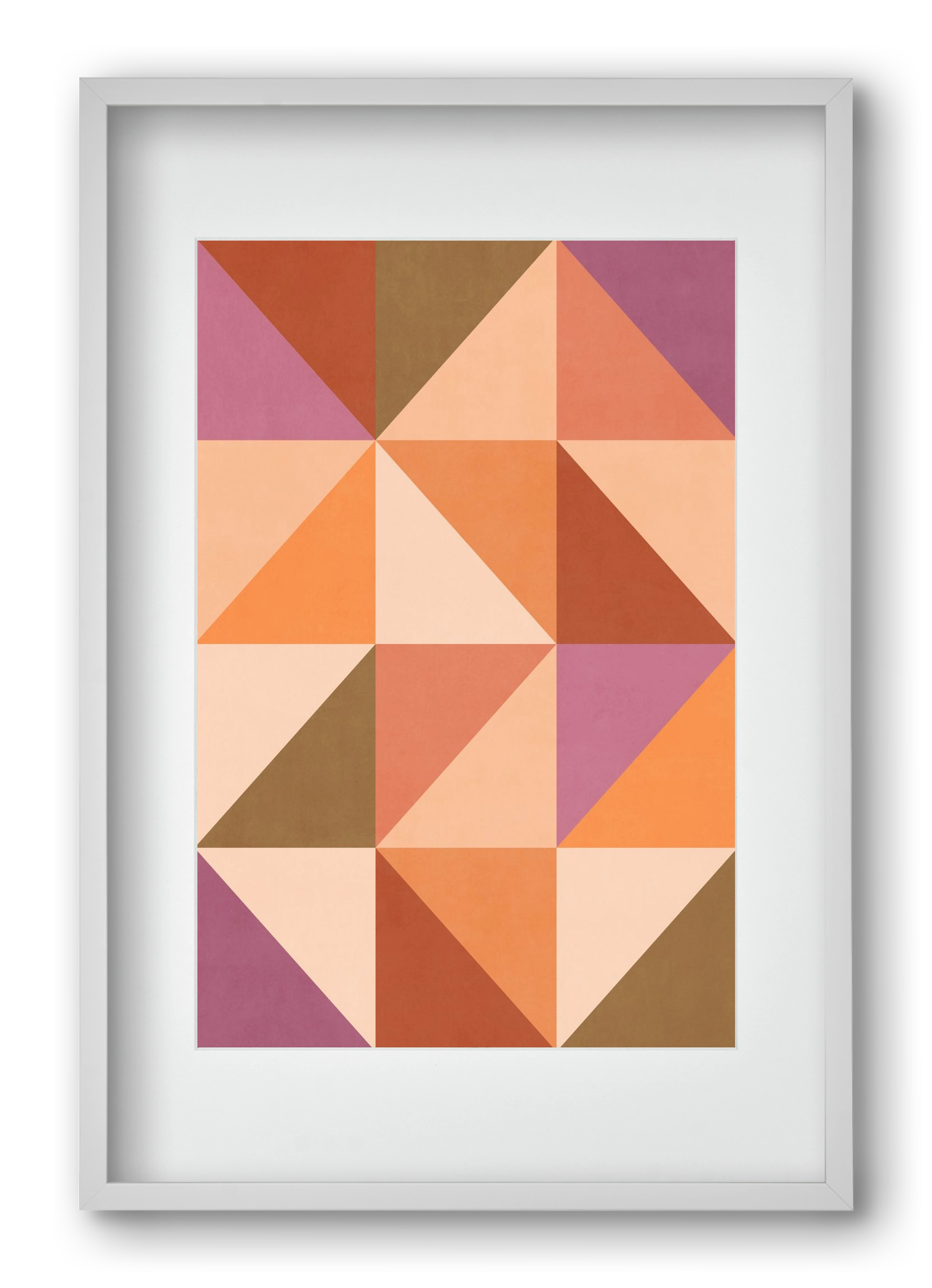 Triangle Composition 08, 40x60 cm (30x45 cm), Fehér keret, paszpartuval