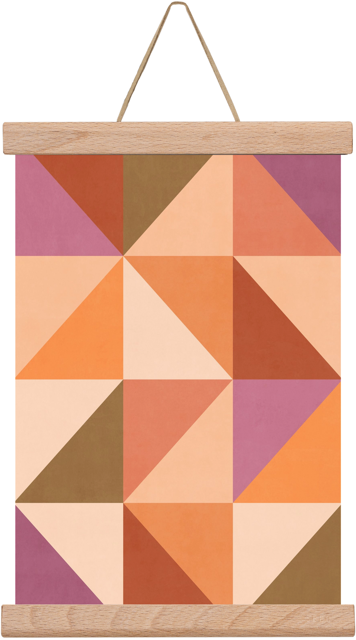 Triangle Composition 08, 20x30 cm (20x30 cm), Tölgy akasztó