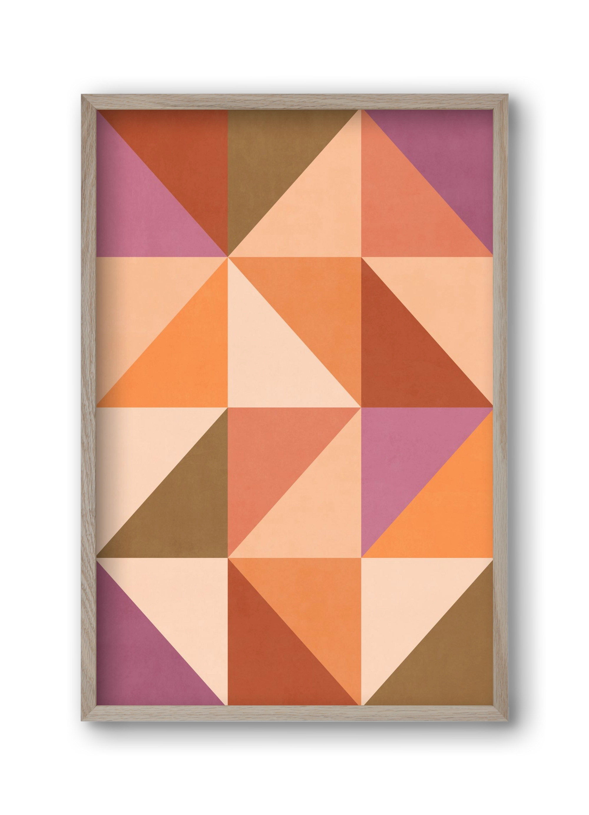 Triangle Composition 08, 30x45 cm (30x45 cm), Tölgy keret