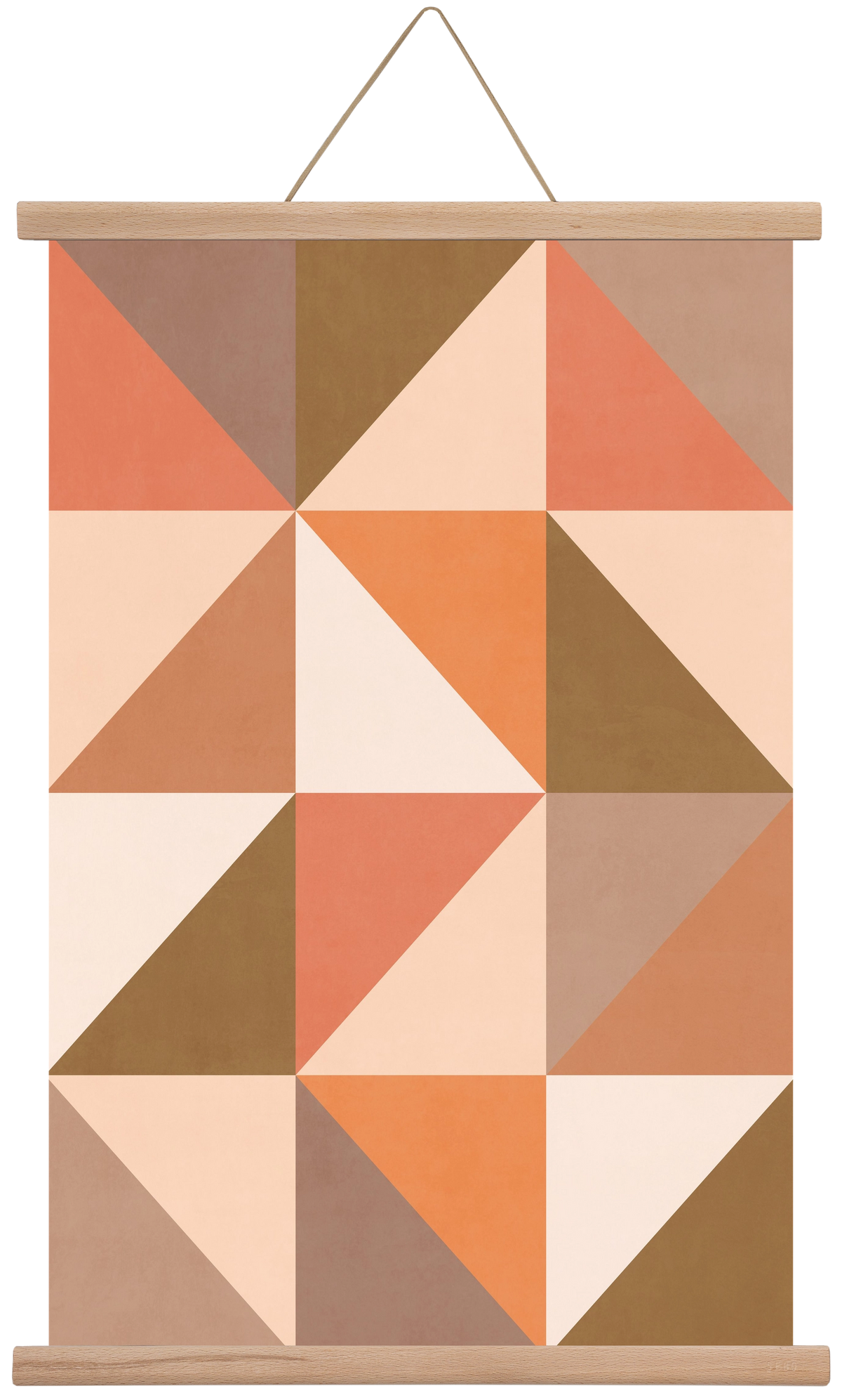 Triangle Composition 09, 40x60 cm (40x60 cm), Tölgy akasztó