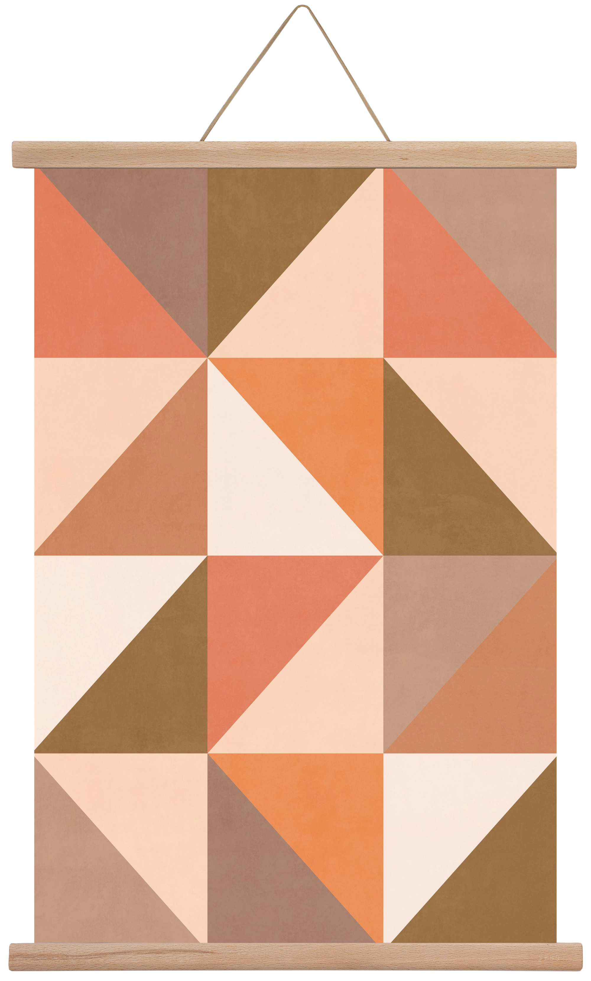 Triangle Composition 09, 40x60 cm (40x60 cm), Tölgy akasztó
