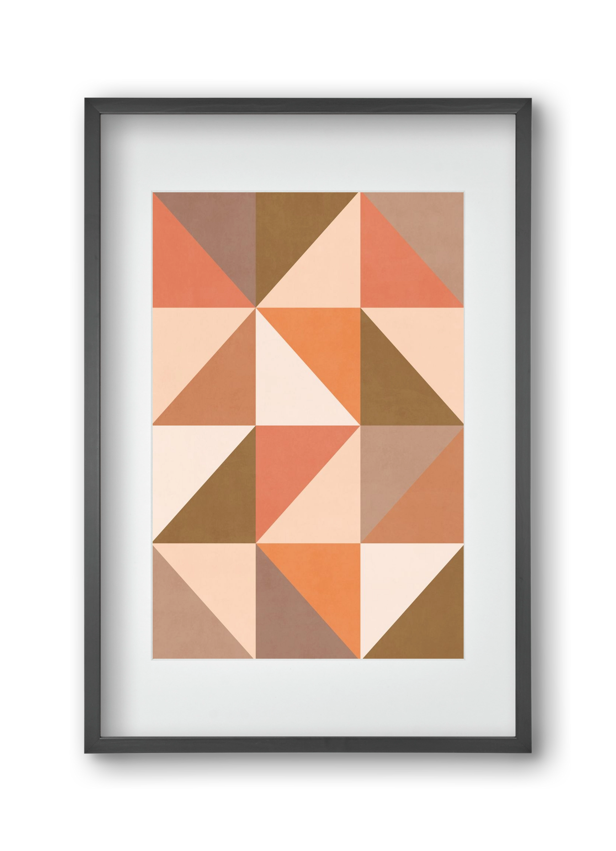 Triangle Composition 09, 30x45 cm (20x30 cm), Fekete keret, paszpartuval