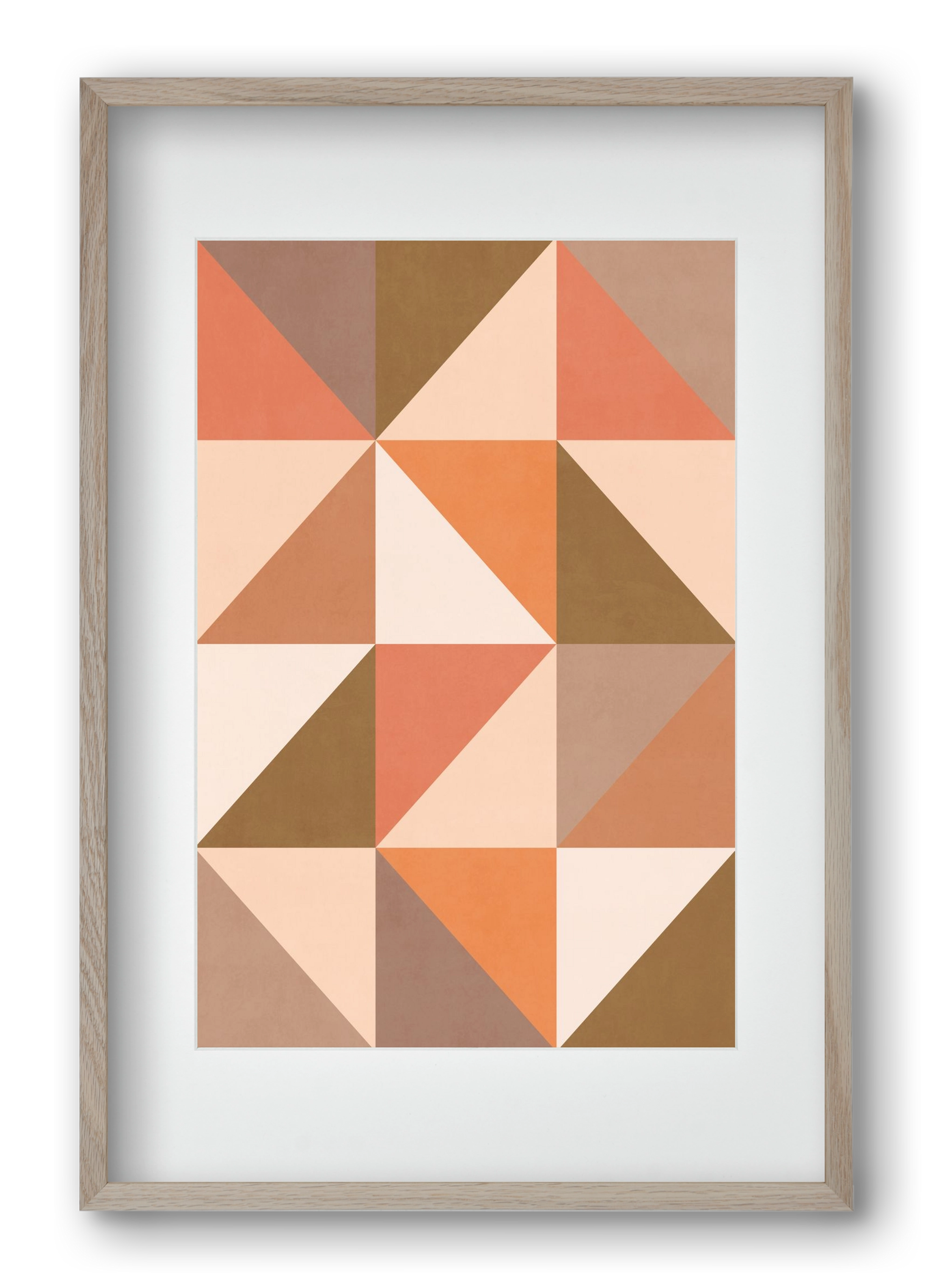 Triangle Composition 09, 40x60 cm (30x45 cm), Tölgy keret, paszpartuval