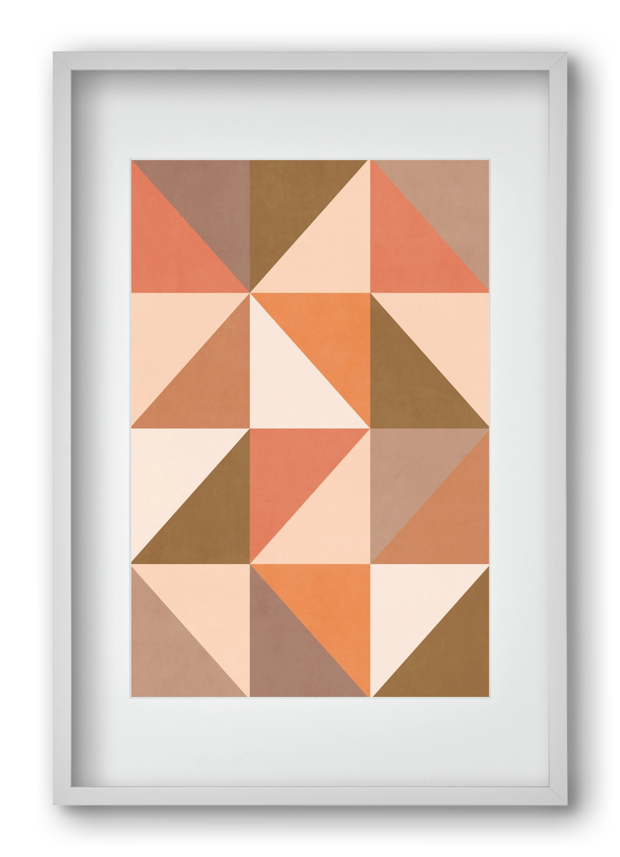 Triangle Composition 09, 40x60 cm (30x45 cm), Fehér keret, paszpartuval