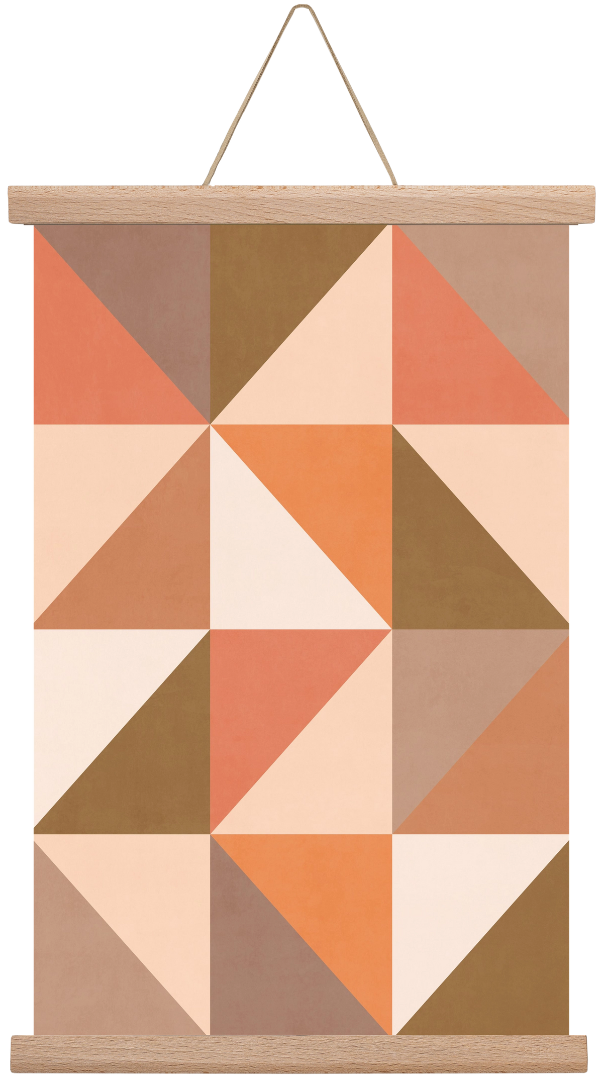 Triangle Composition 09, 30x45 cm (30x45 cm), Tölgy akasztó