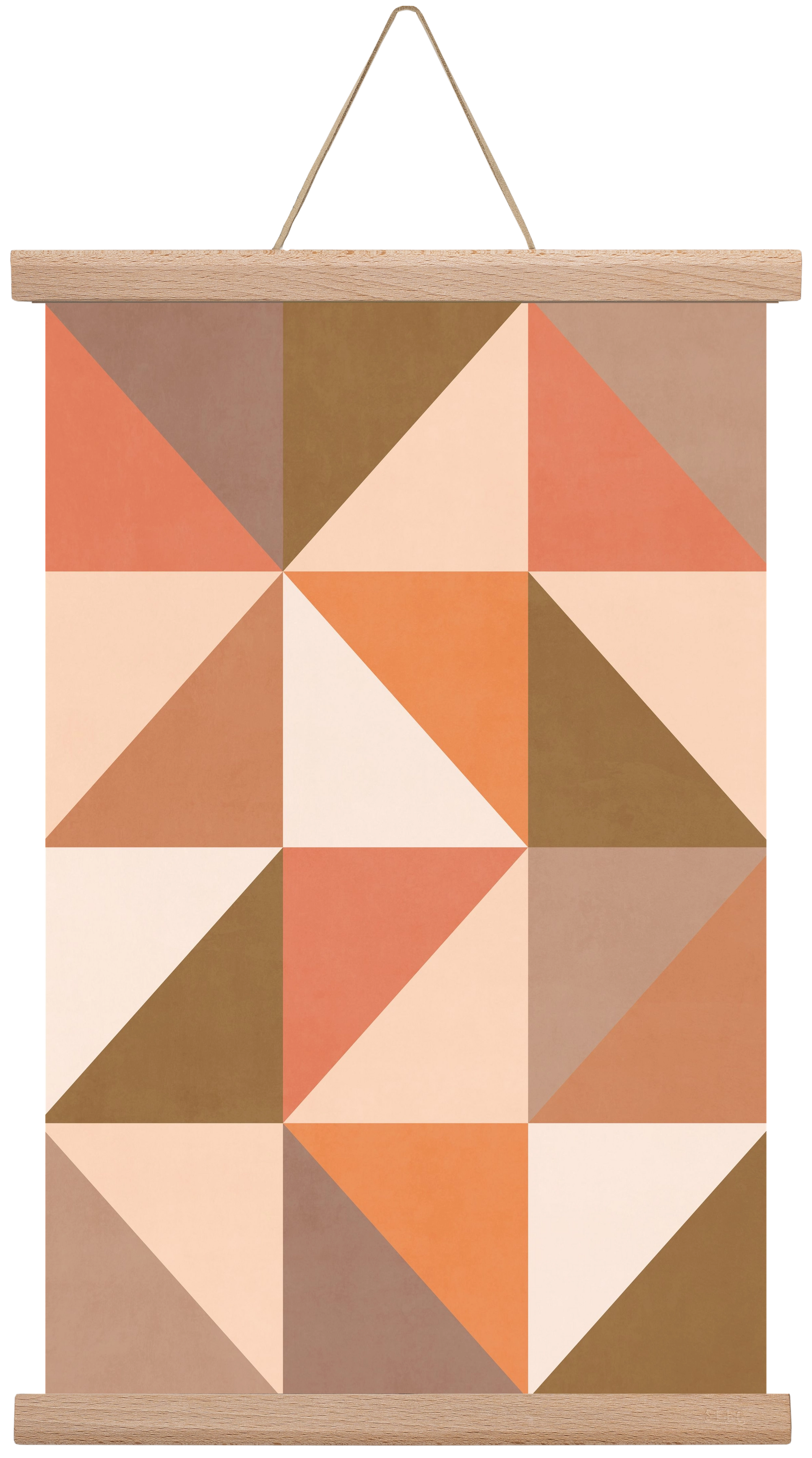 Triangle Composition 09, 30x45 cm (30x45 cm), Tölgy akasztó