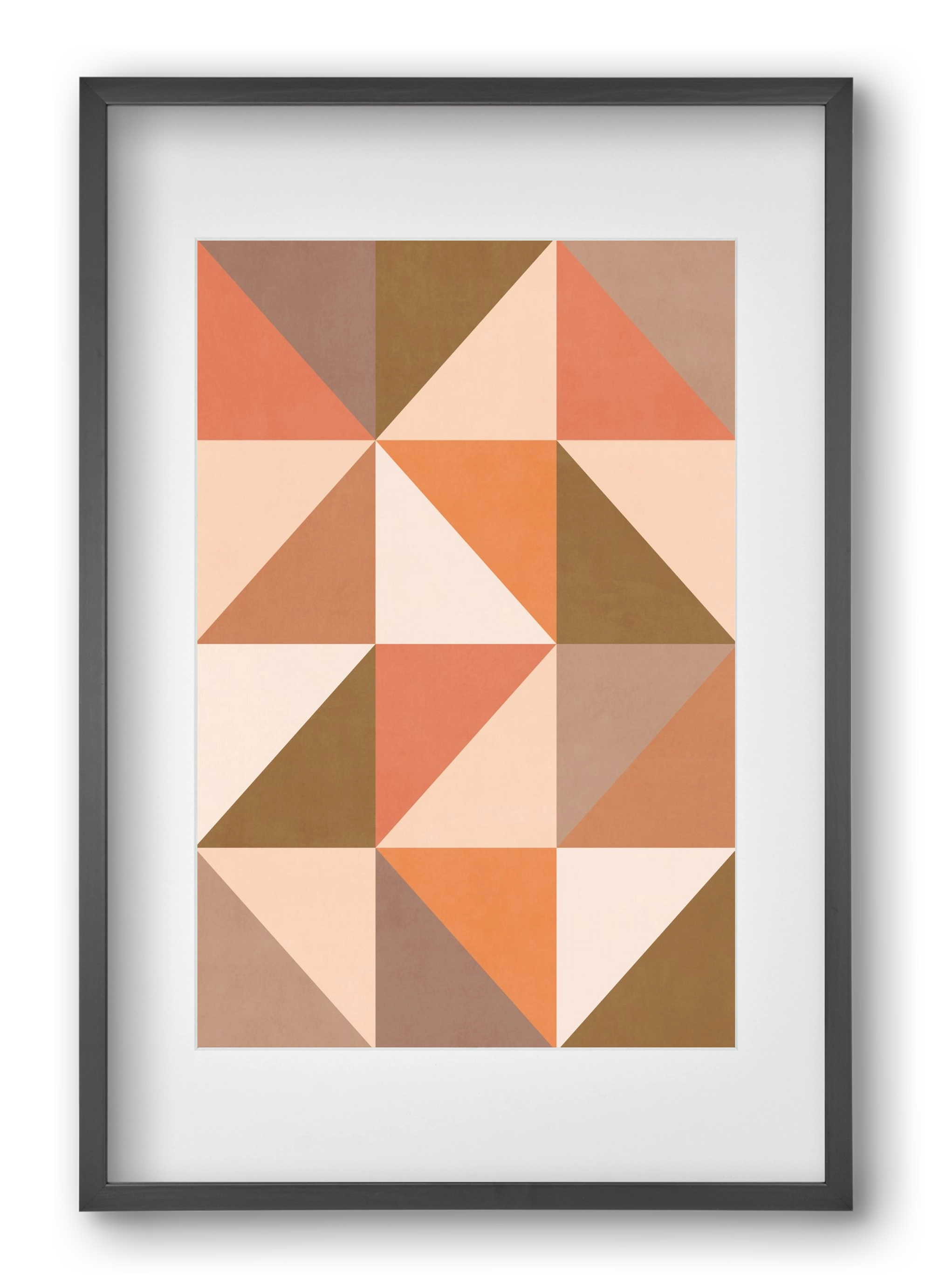 Triangle Composition 09, 40x60 cm (30x45 cm), Fekete keret, paszpartuval