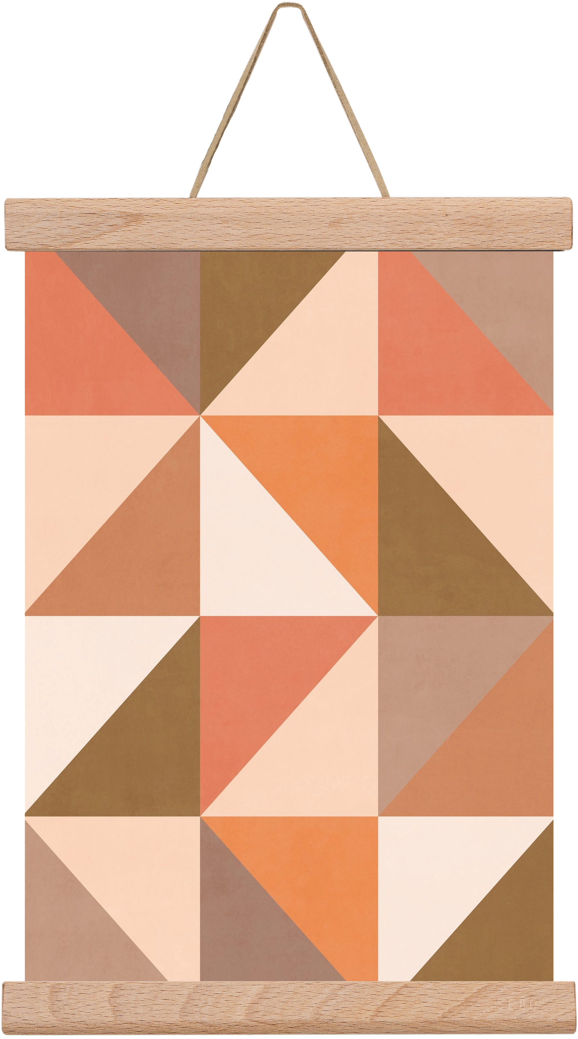 Triangle Composition 09, 20x30 cm (20x30 cm), Tölgy akasztó