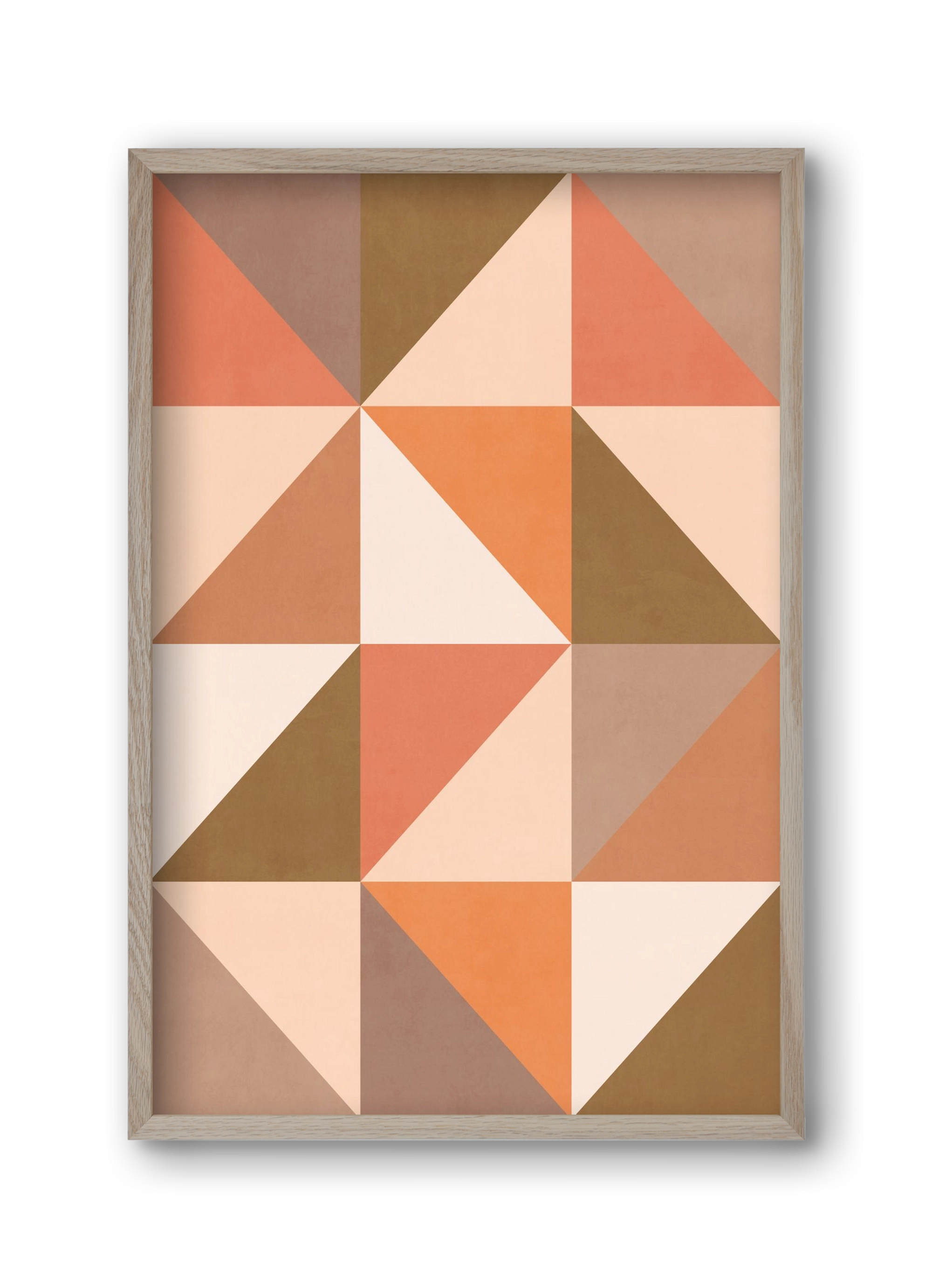 Triangle Composition 09, 30x45 cm (30x45 cm), Tölgy keret