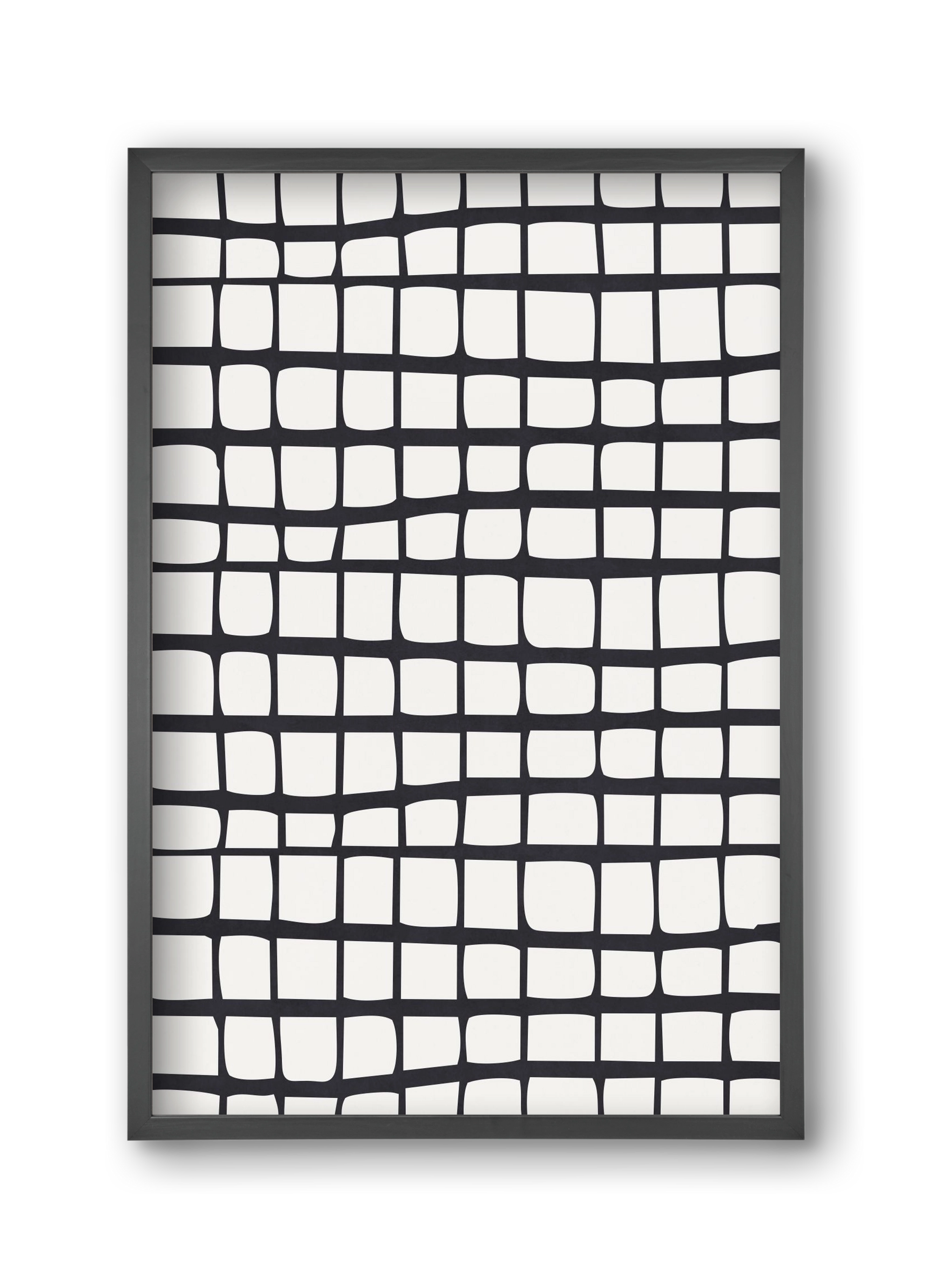 Organic Lines 01, 30x45 cm (30x45 cm), Fekete keret