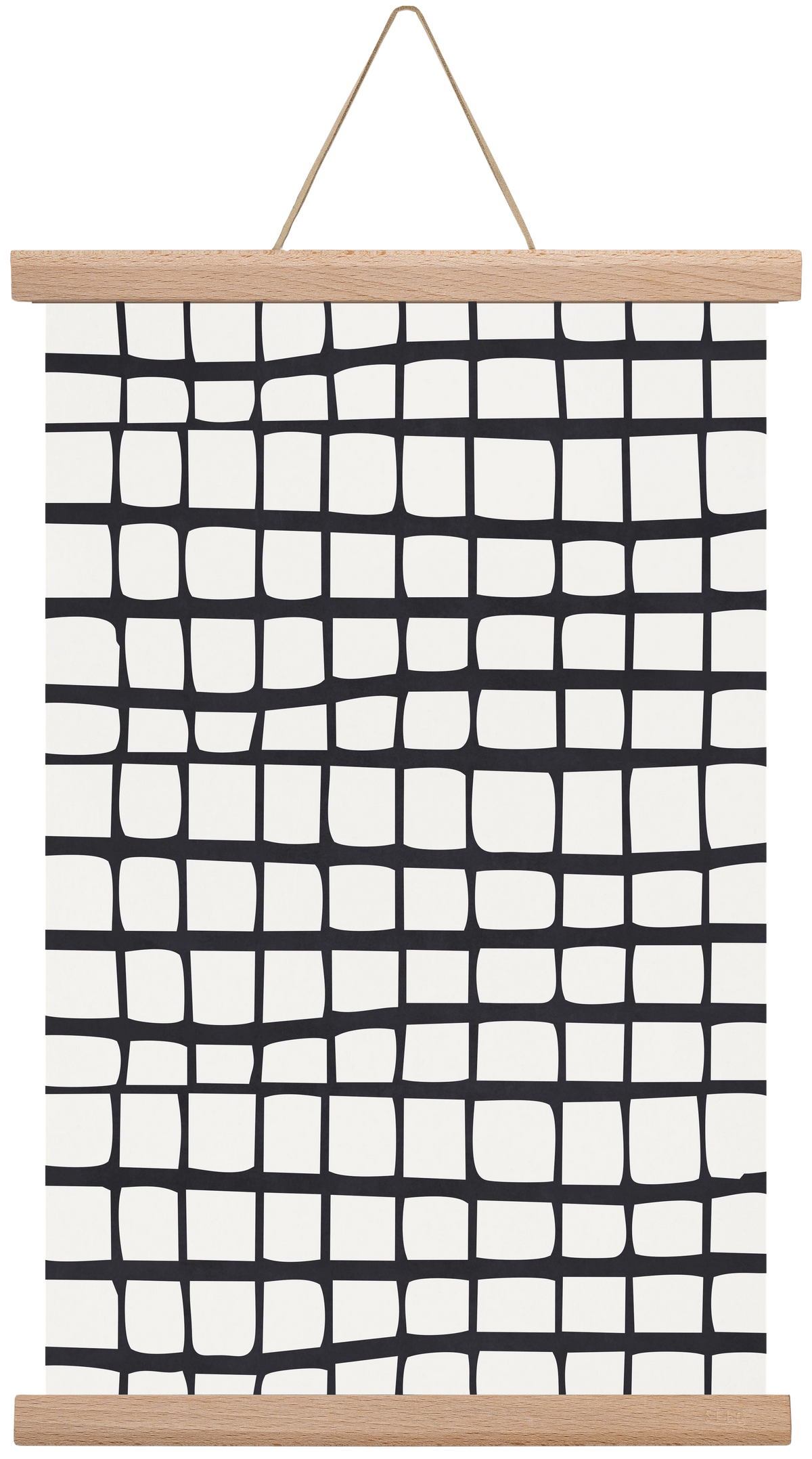 Organic Lines 01, 30x45 cm (30x45 cm), Tölgy akasztó