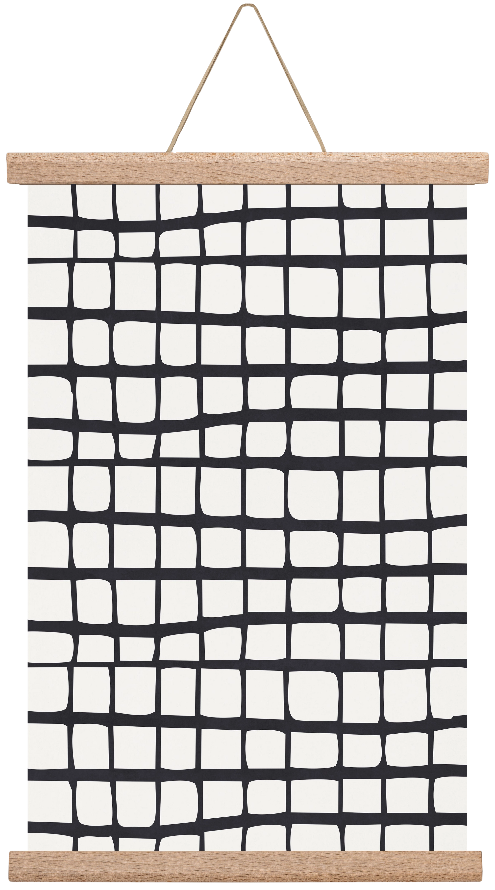 Organic Lines 01, 30x45 cm (30x45 cm), Tölgy akasztó