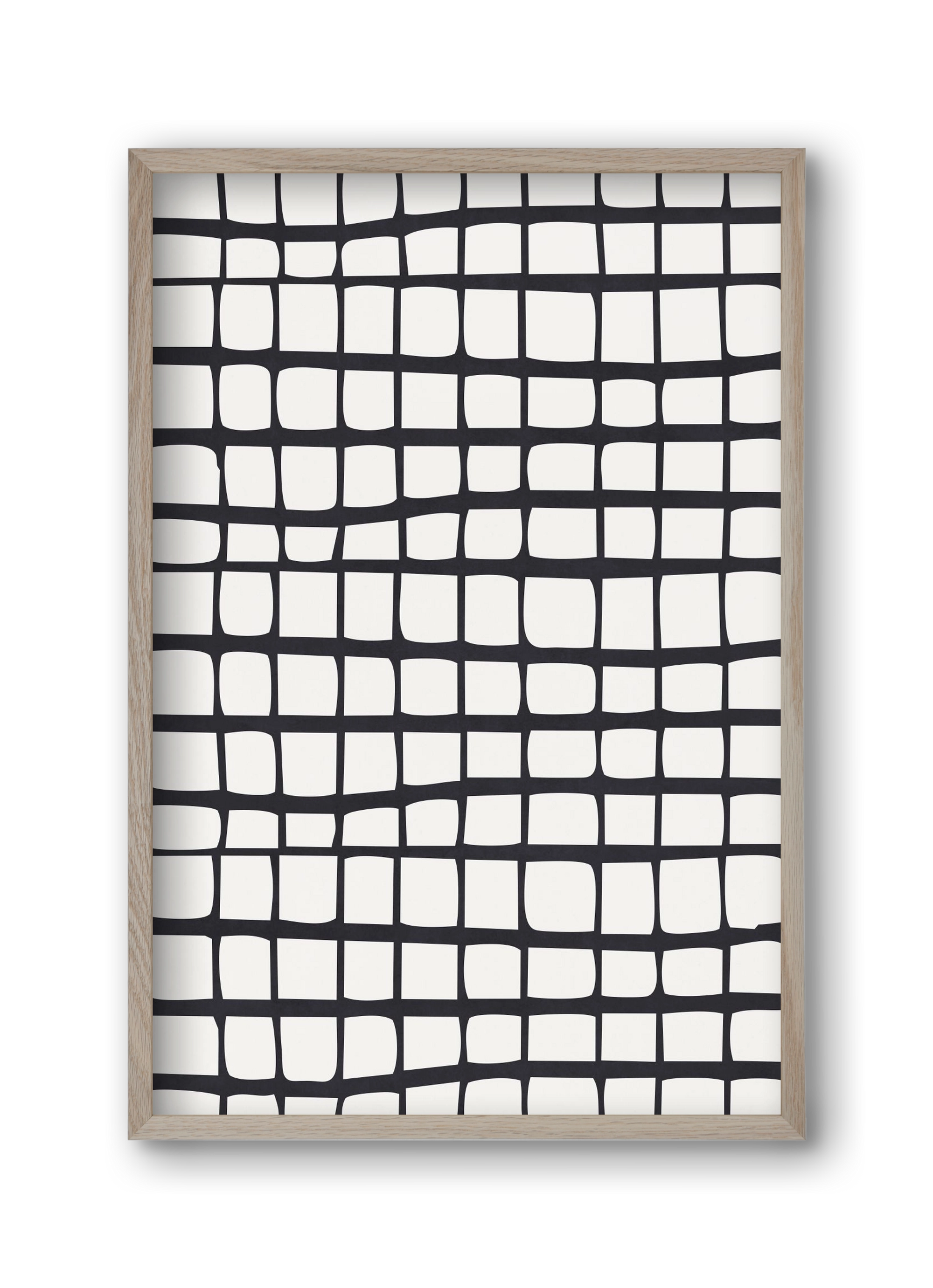 Organic Lines 01, 30x45 cm (30x45 cm), Tölgy keret