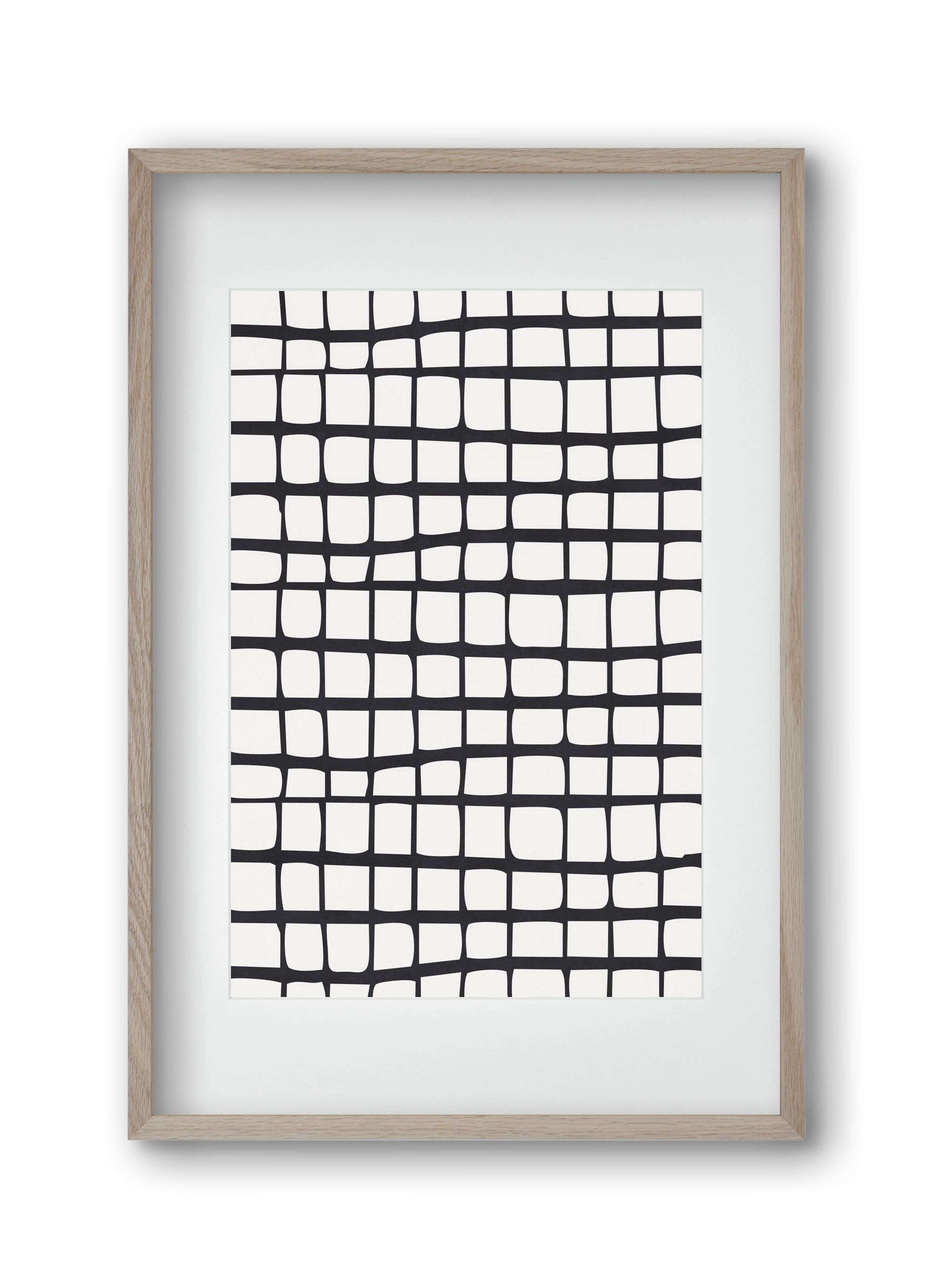 Organic Lines 01, 30x45 cm (20x30 cm), Tölgy keret, paszpartuval