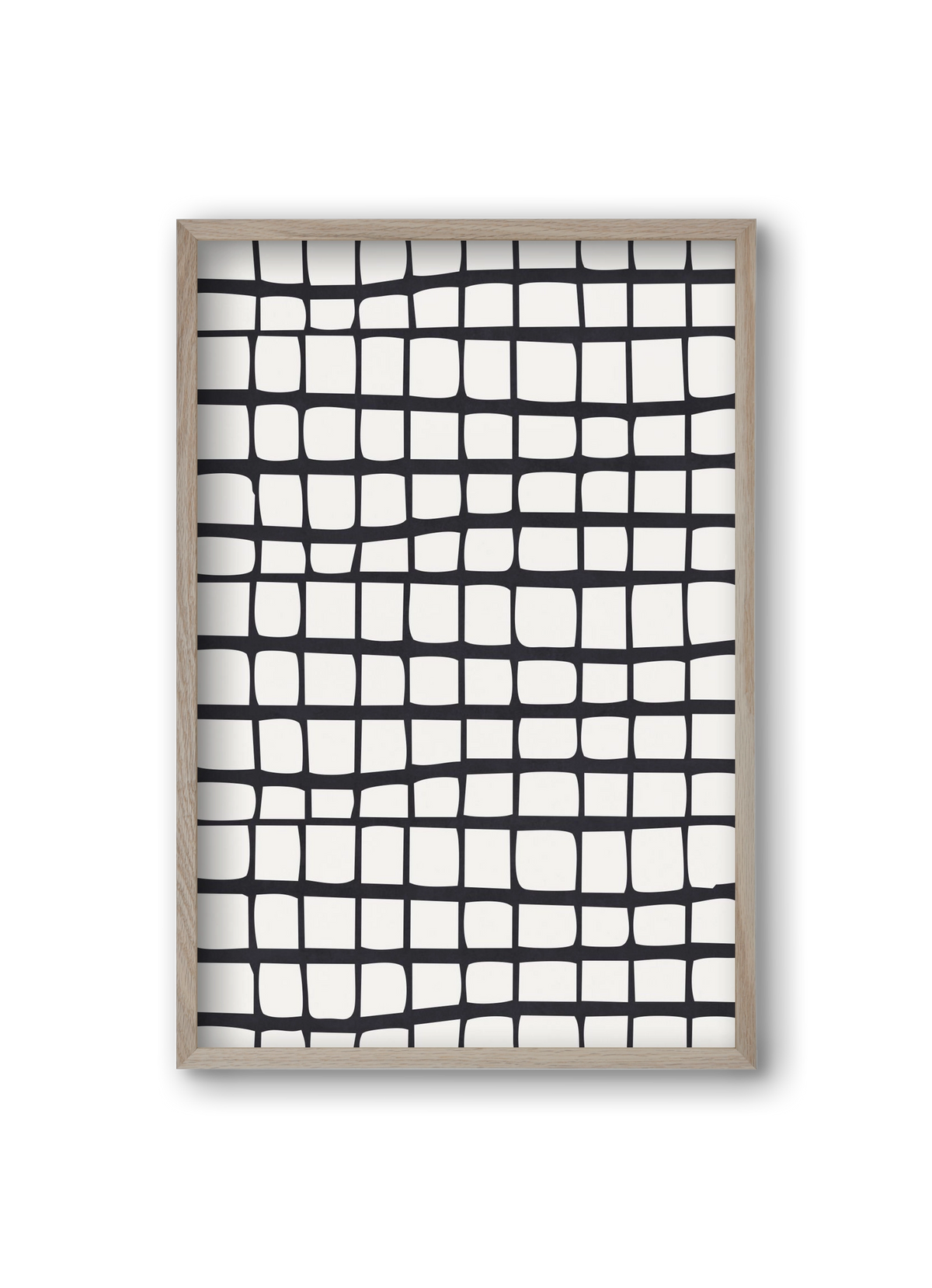 Organic Lines 01, 20x30 cm (20x30 cm), Tölgy keret