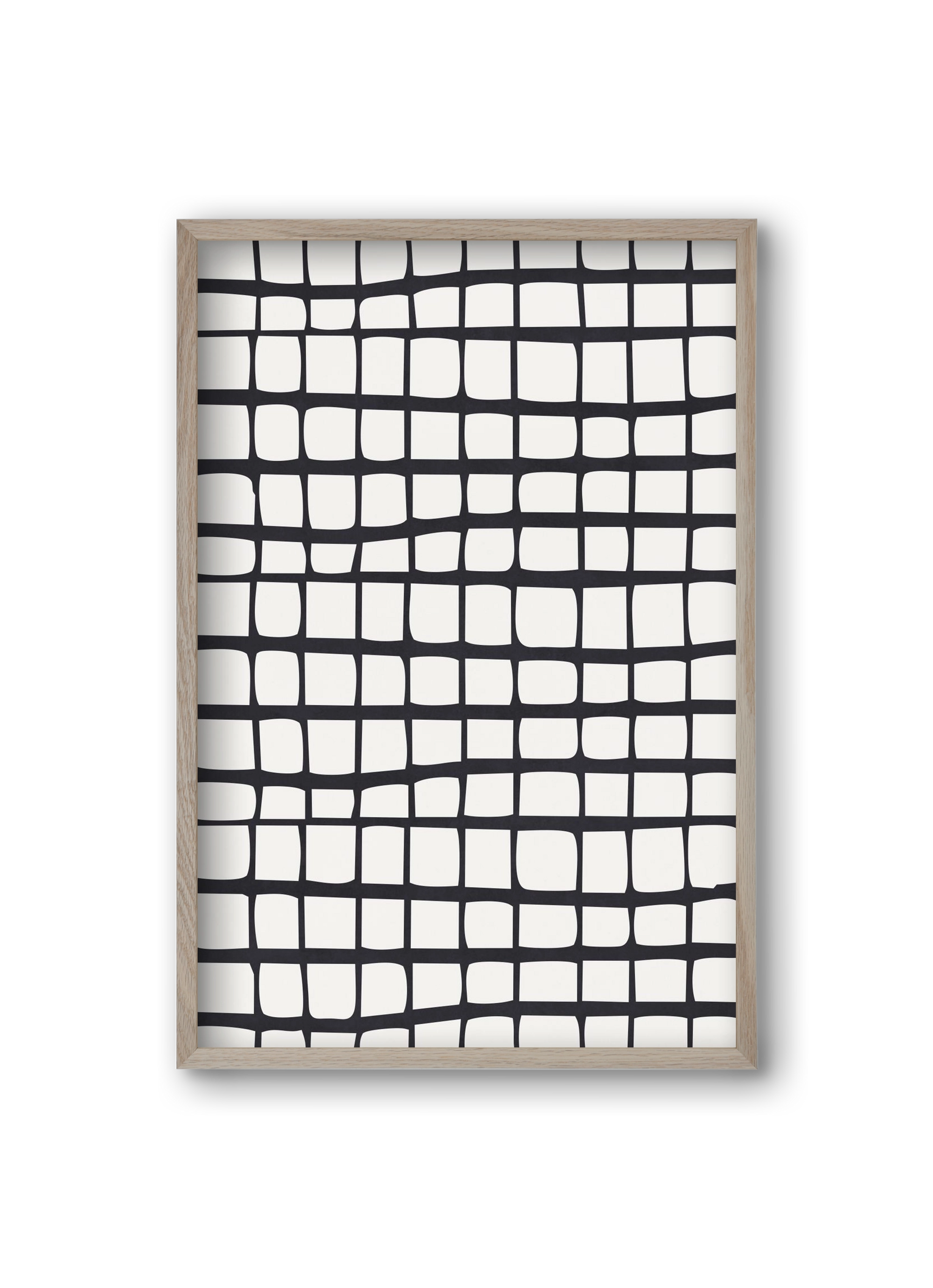 Organic Lines 01, 20x30 cm (20x30 cm), Tölgy keret