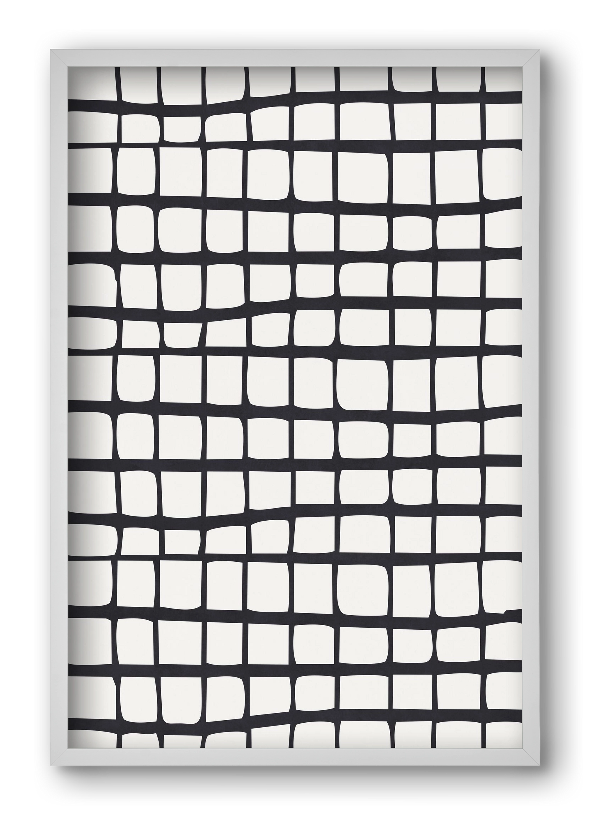 Organic Lines 01, 40x60 cm (40x60 cm), Fehér keret