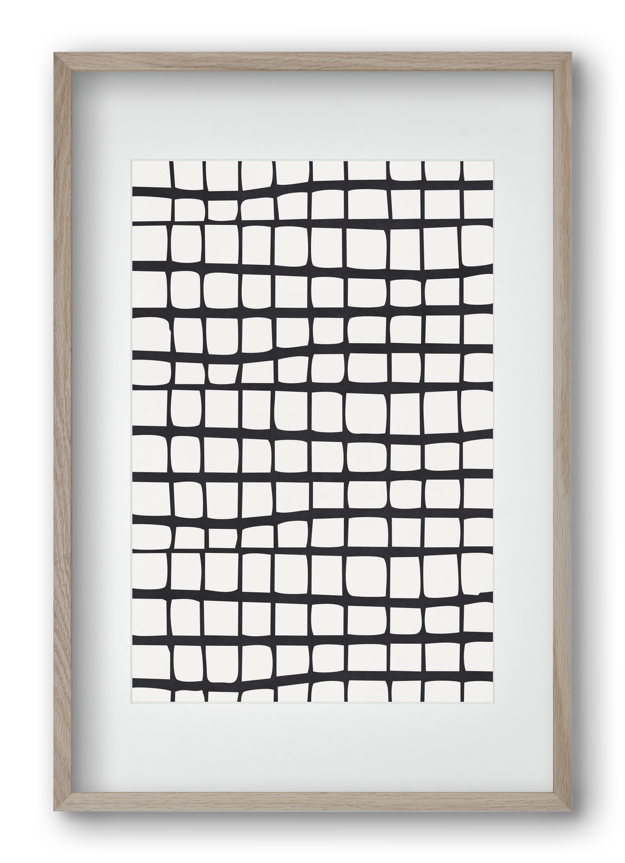 Organic Lines 01, 40x60 cm (30x45 cm), Tölgy keret, paszpartuval