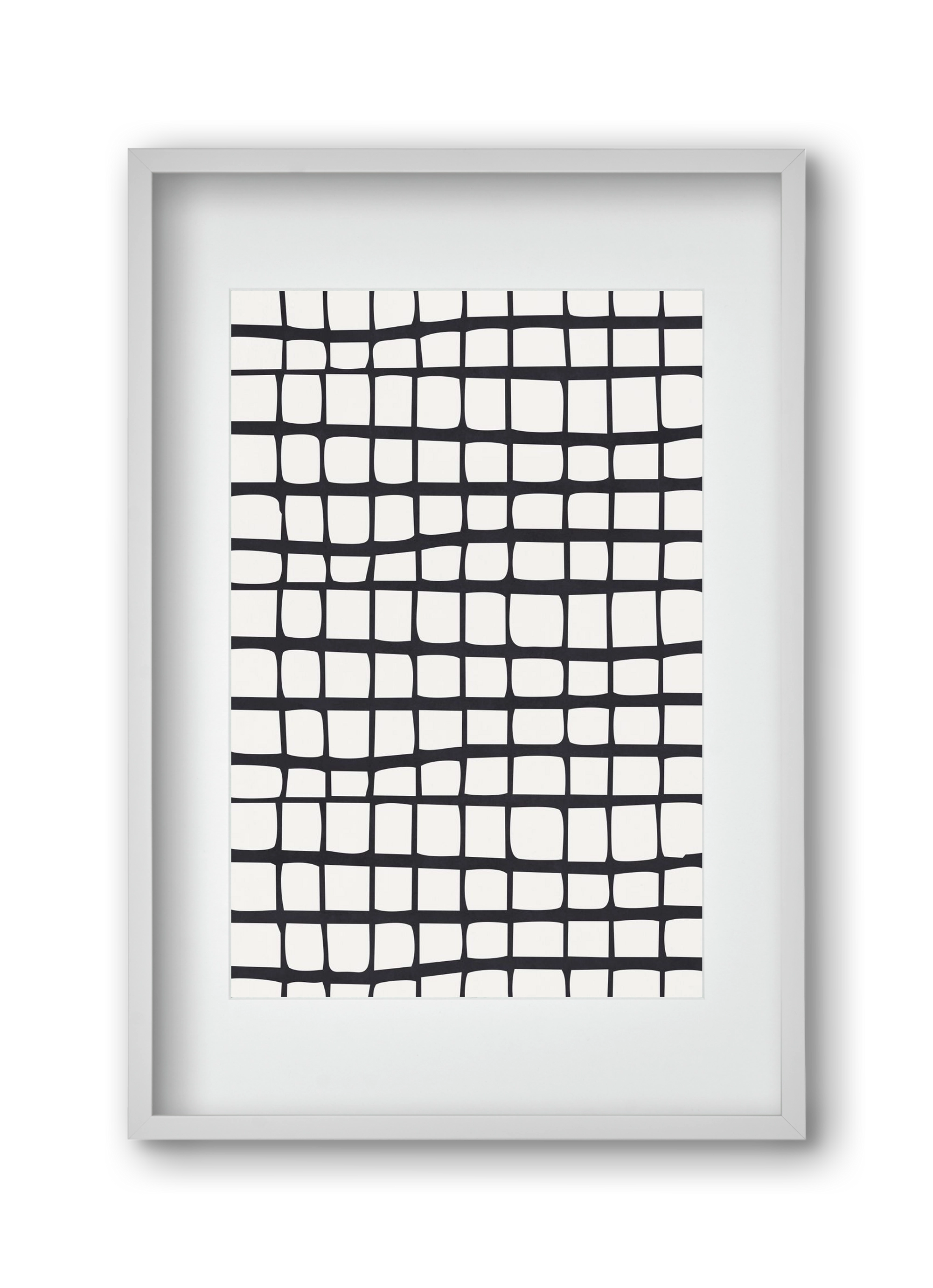 Organic Lines 01, 30x45 cm (20x30 cm), Fehér keret, paszpartuval