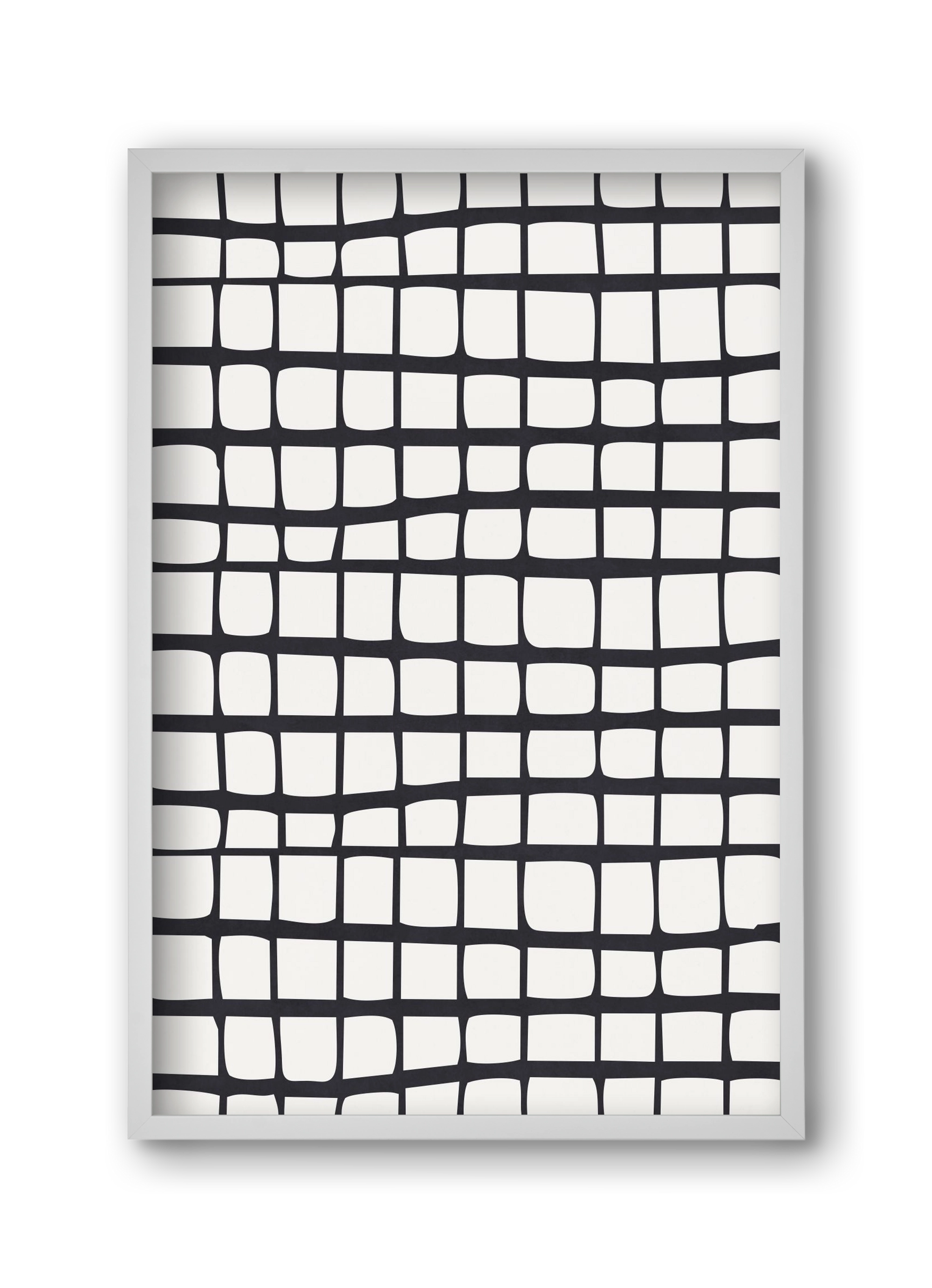 Organic Lines 01, 30x45 cm (30x45 cm), Fehér keret