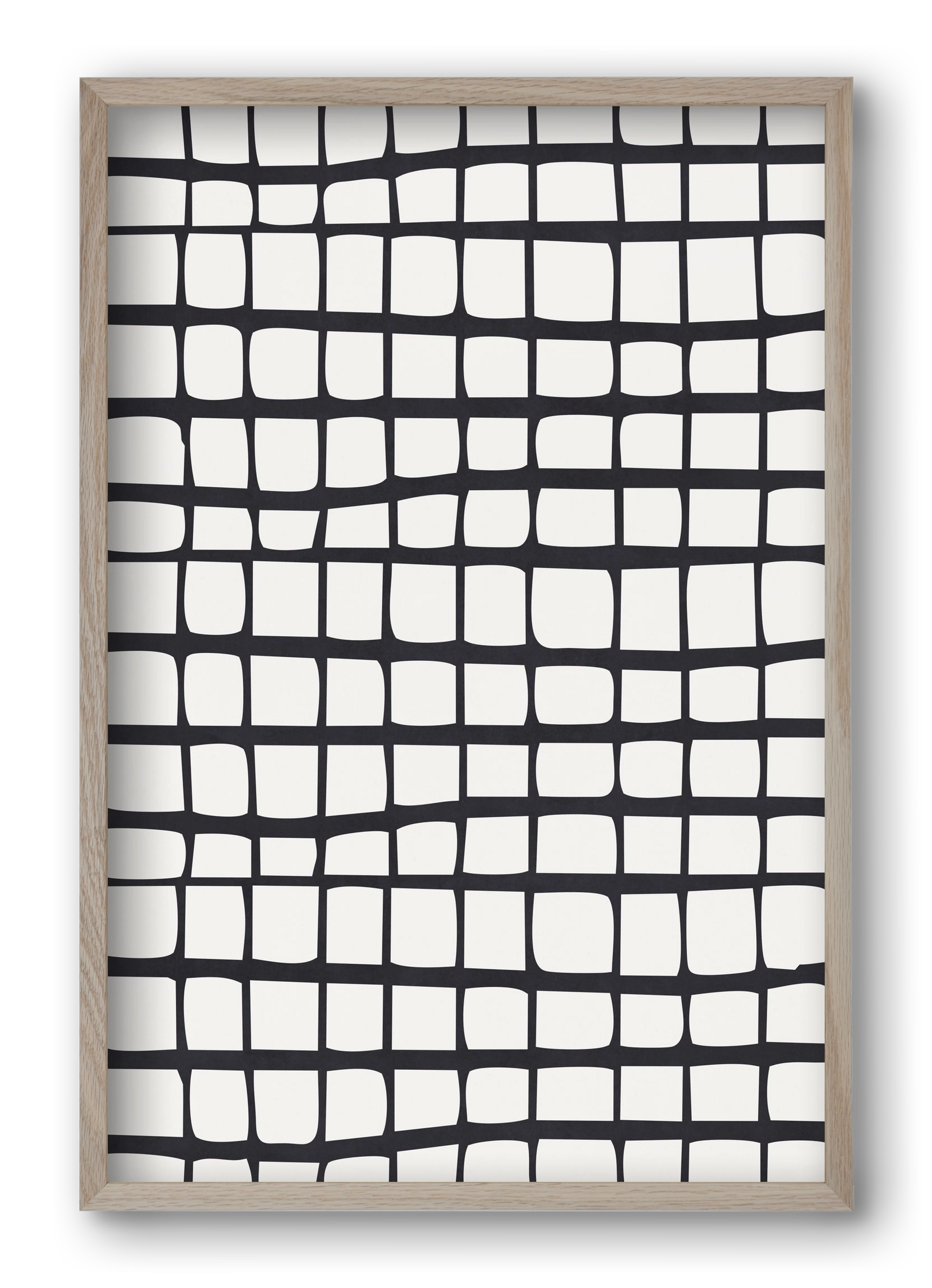 Organic Lines 01, 40x60 cm (40x60 cm), Tölgy keret