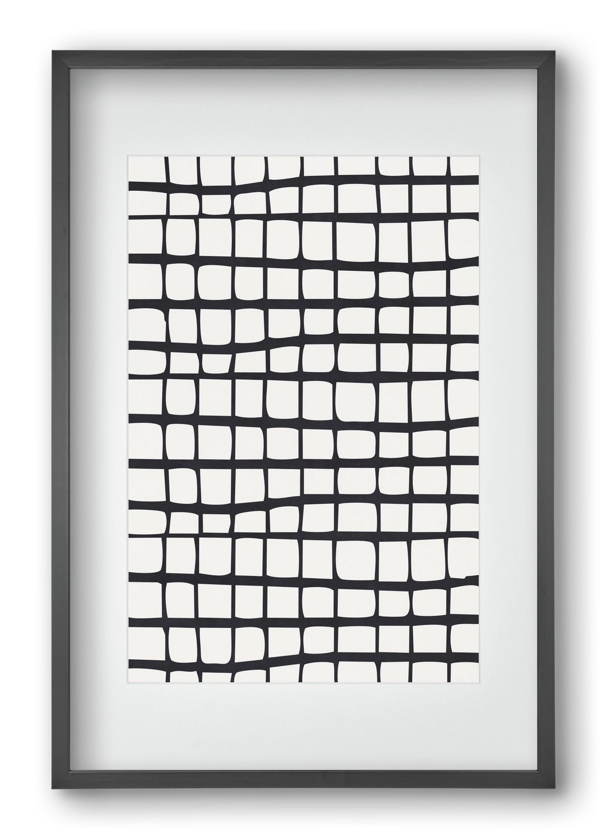 Organic Lines 01, 40x60 cm (30x45 cm), Fekete keret, paszpartuval