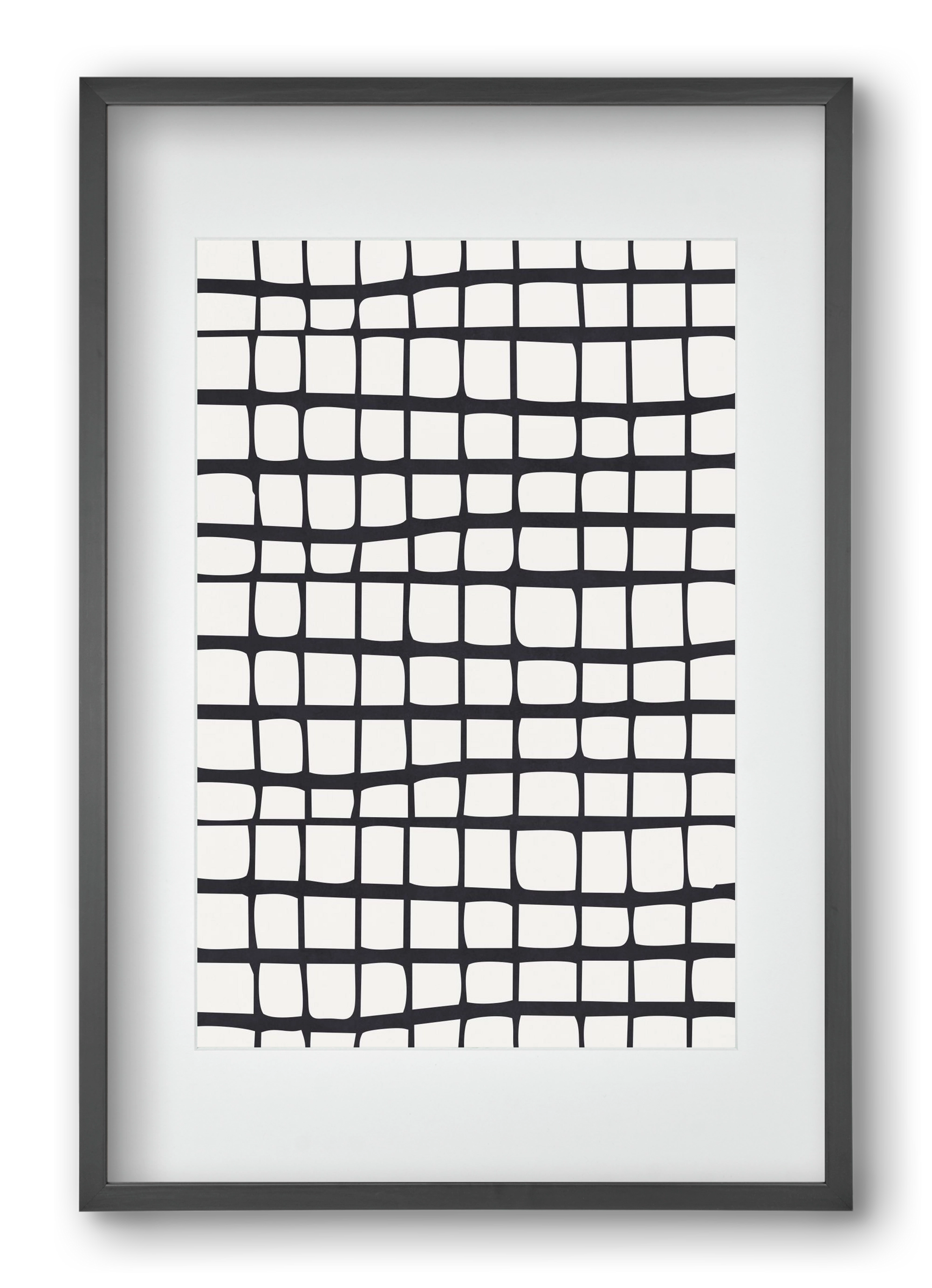 Organic Lines 01, 40x60 cm (30x45 cm), Fekete keret, paszpartuval