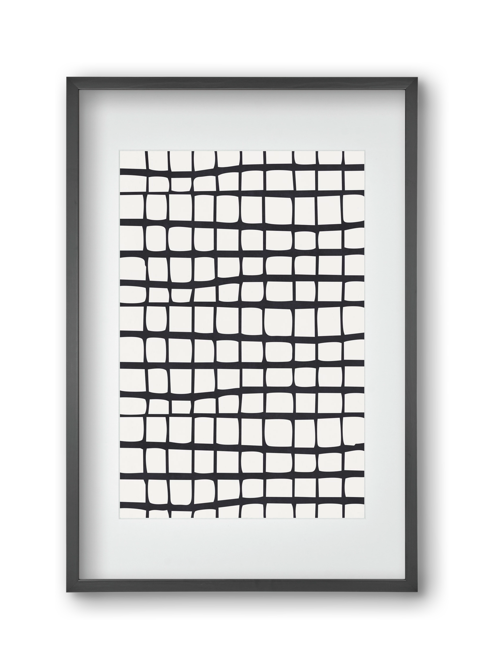 Organic Lines 01, 30x45 cm (20x30 cm), Fekete keret, paszpartuval