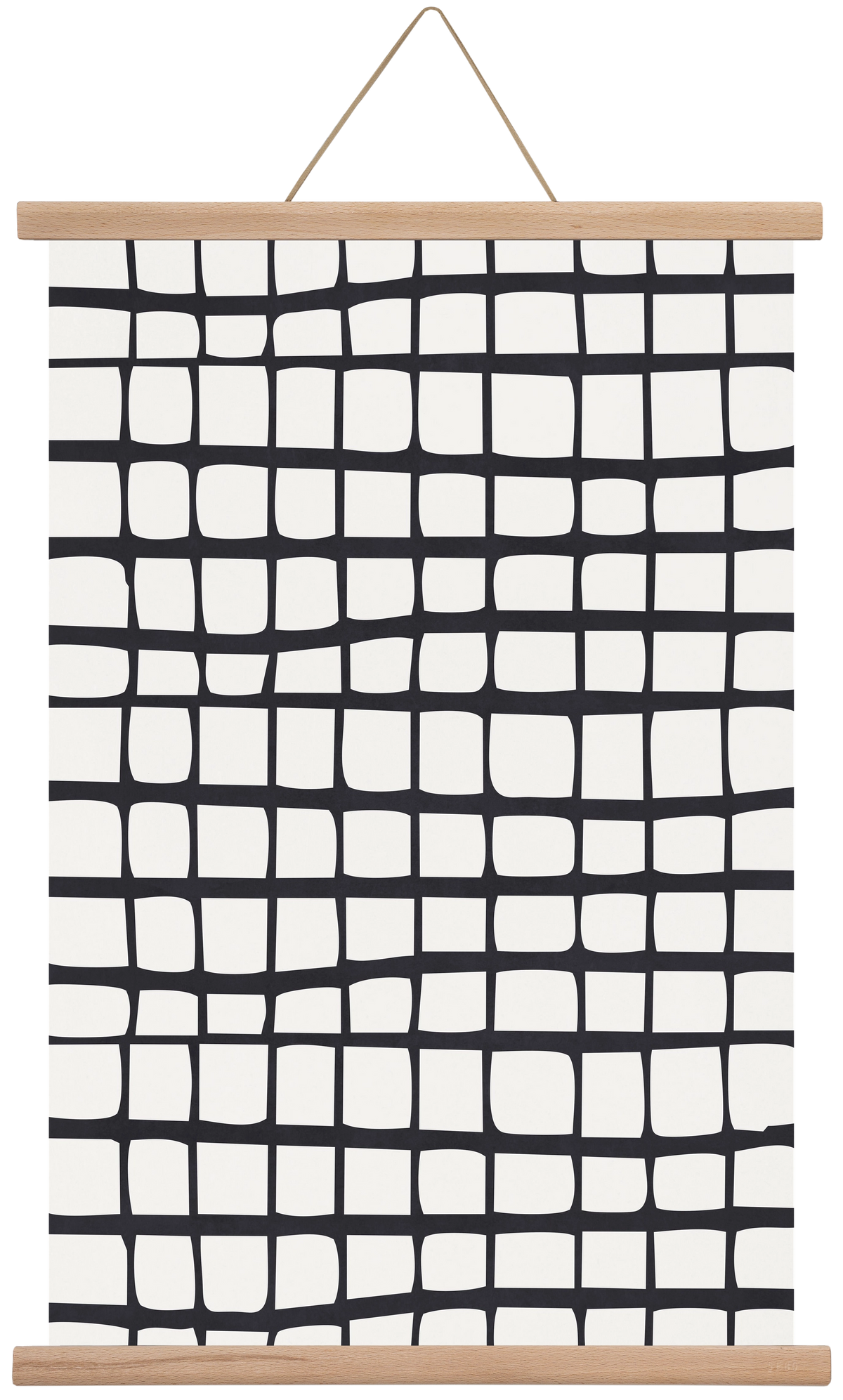 Organic Lines 01, 40x60 cm (40x60 cm), Tölgy akasztó