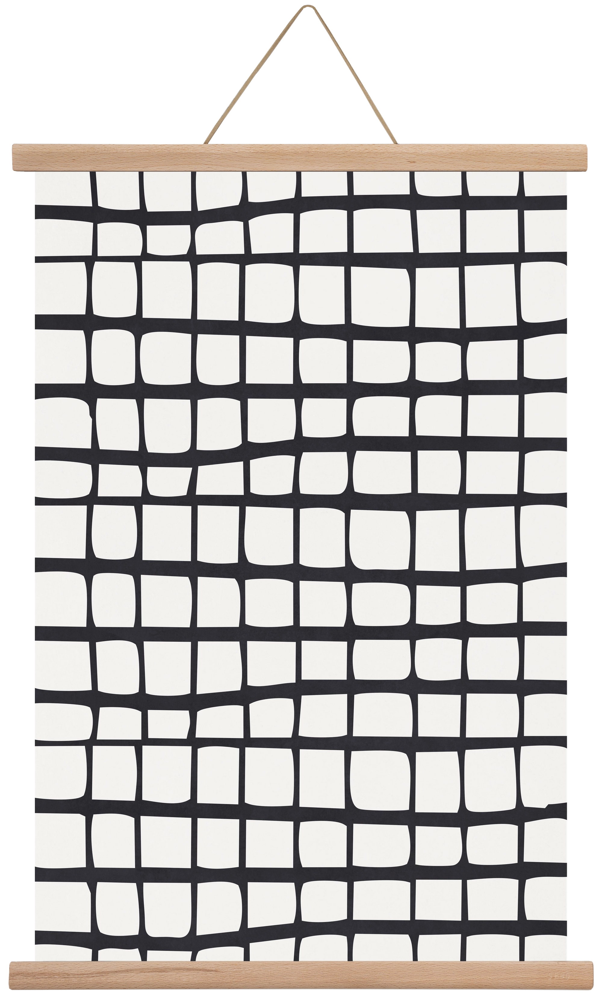 Organic Lines 01, 40x60 cm (40x60 cm), Tölgy akasztó