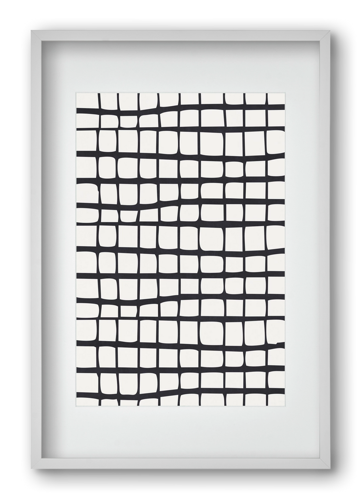 Organic Lines 01, 40x60 cm (30x45 cm), Fehér keret, paszpartuval