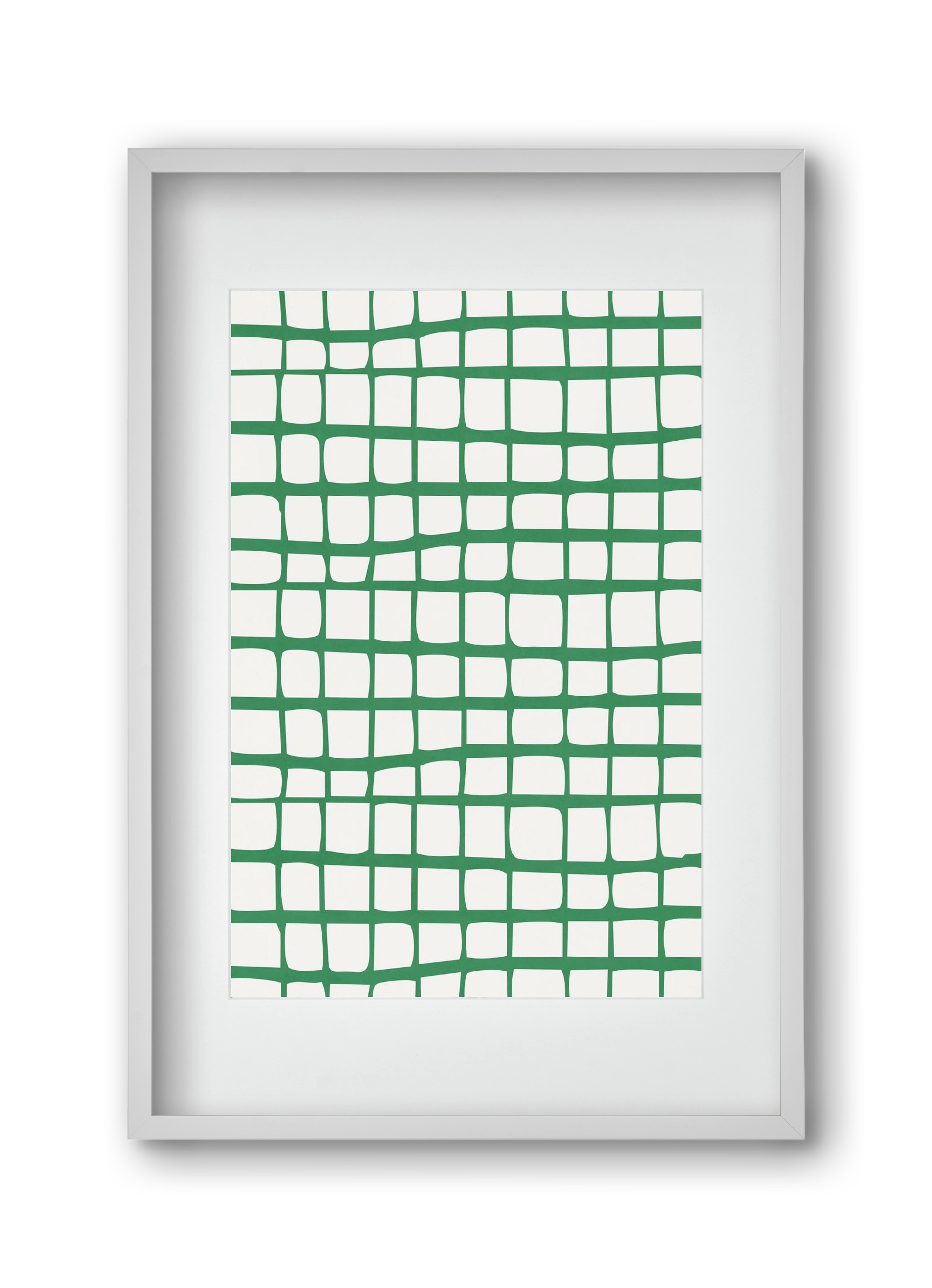 Organic Lines 02, 30x45 cm (20x30 cm), Fehér keret, paszpartuval