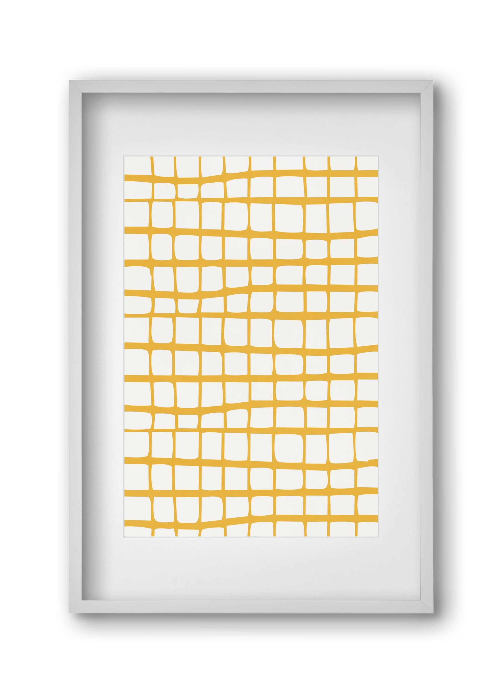 Organic Lines 04, 30x45 cm (20x30 cm), Fehér keret, paszpartuval