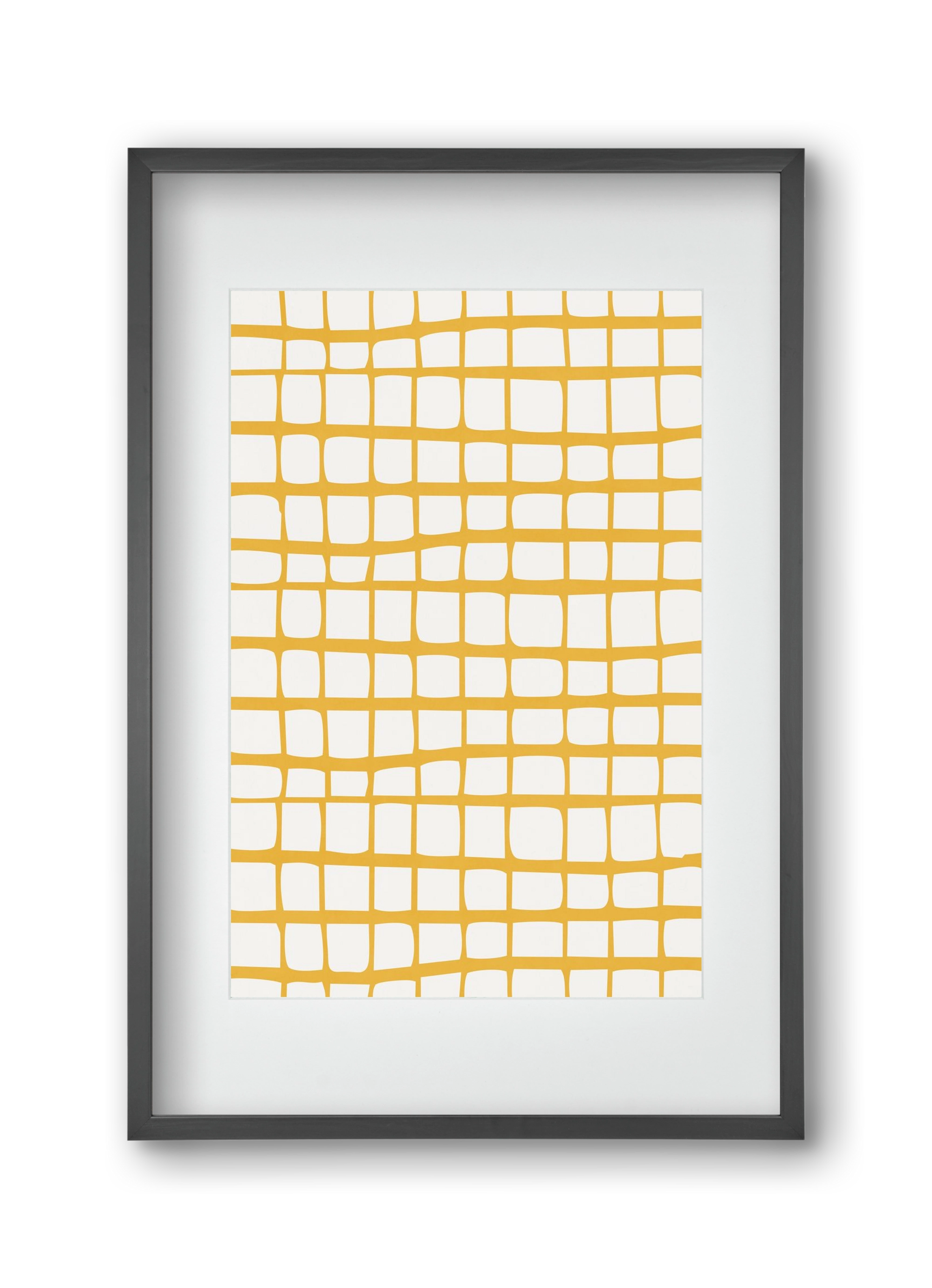 Organic Lines 04, 30x45 cm (20x30 cm), Fekete keret, paszpartuval