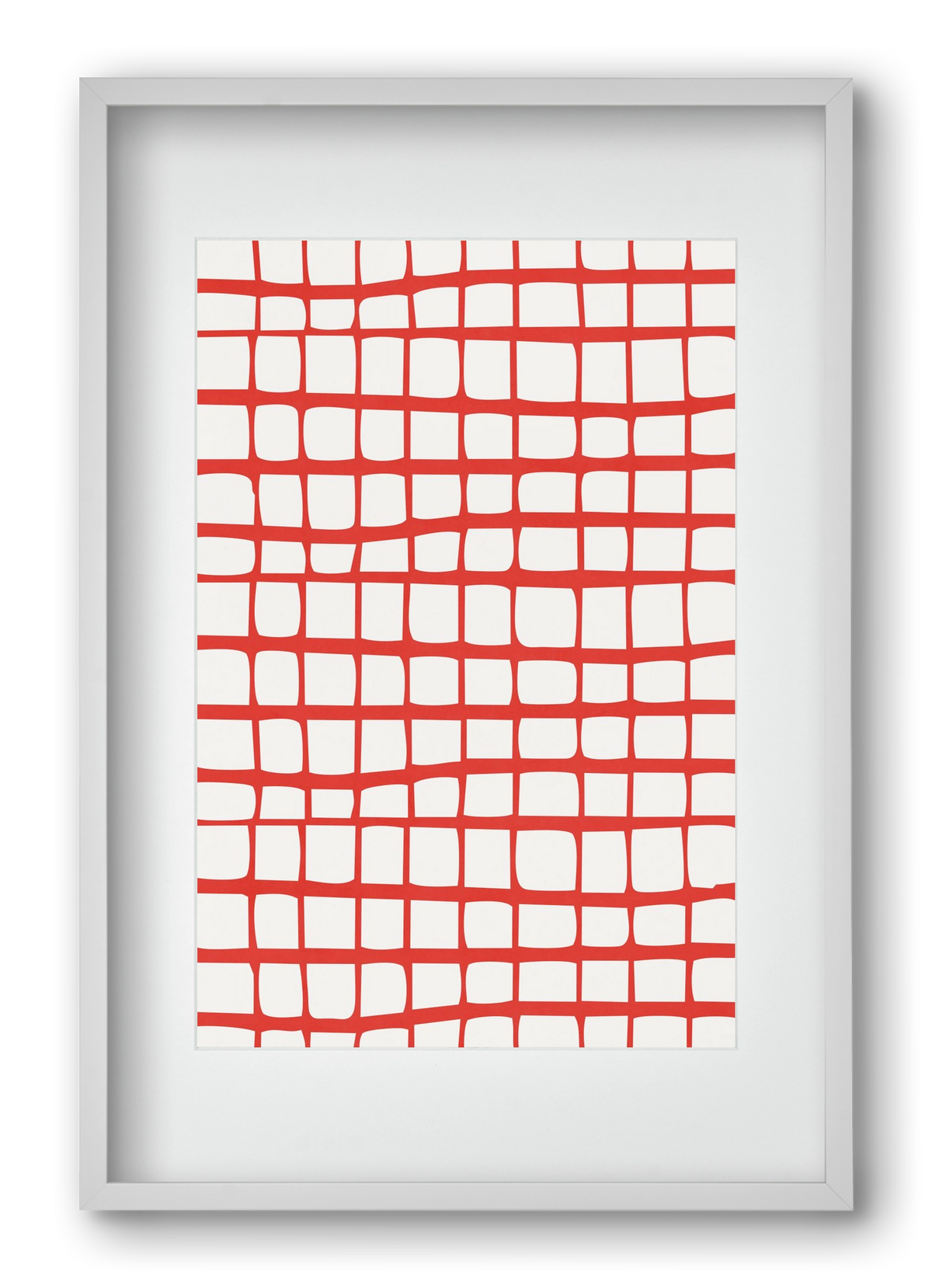 Organic Lines 05, 40x60 cm (30x45 cm), Fehér keret, paszpartuval