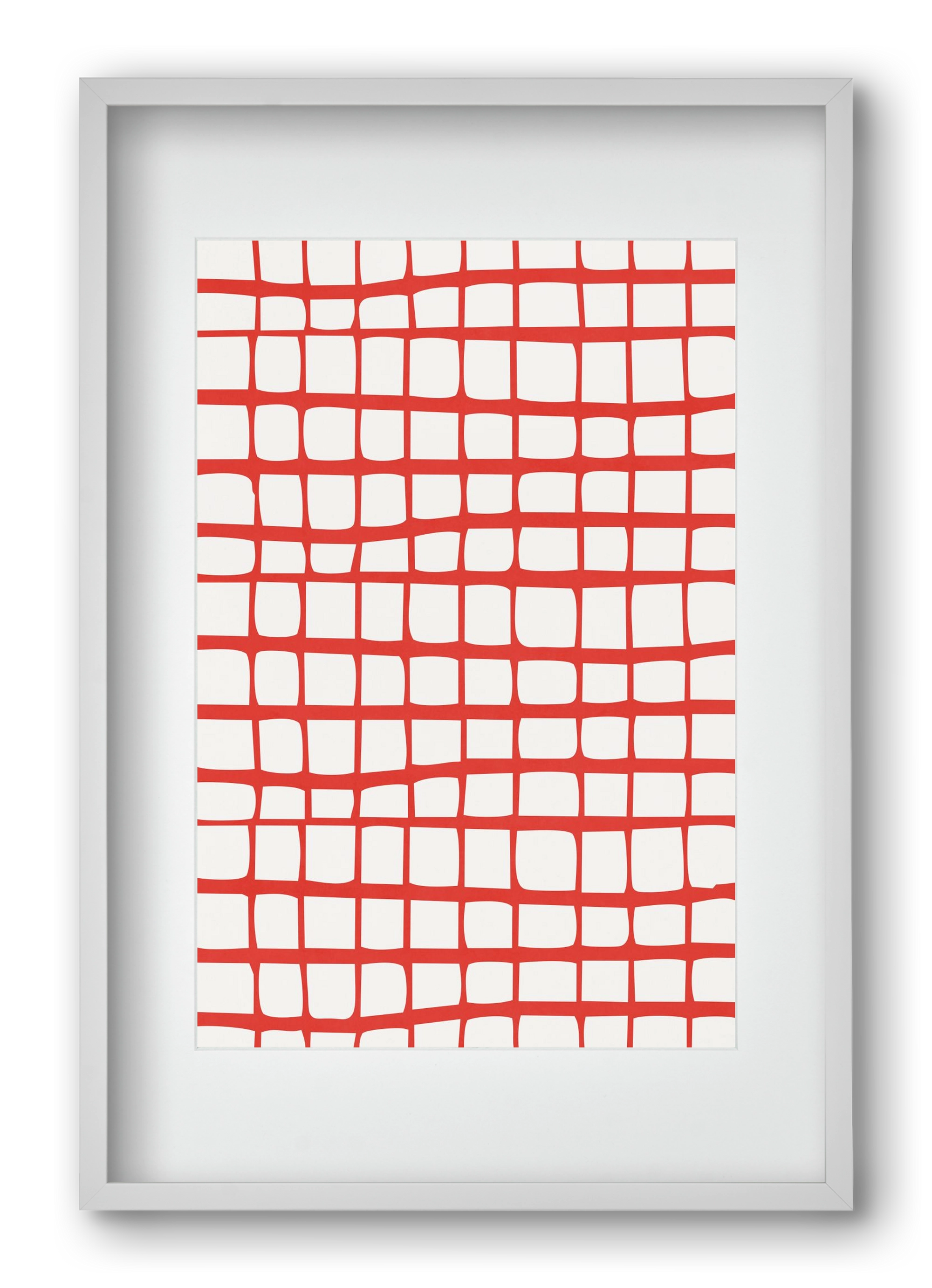 Organic Lines 05, 40x60 cm (30x45 cm), Fehér keret, paszpartuval