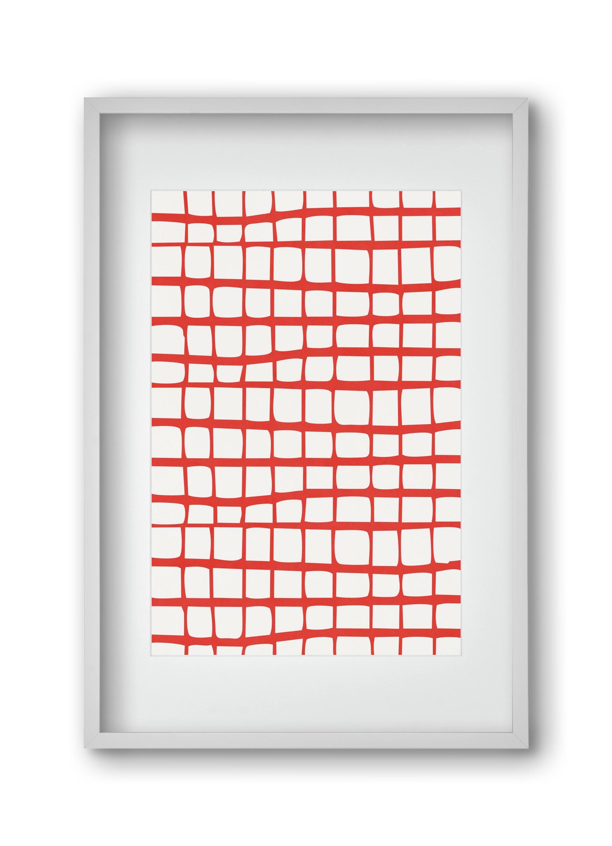 Organic Lines 05, 30x45 cm (20x30 cm), Fehér keret, paszpartuval