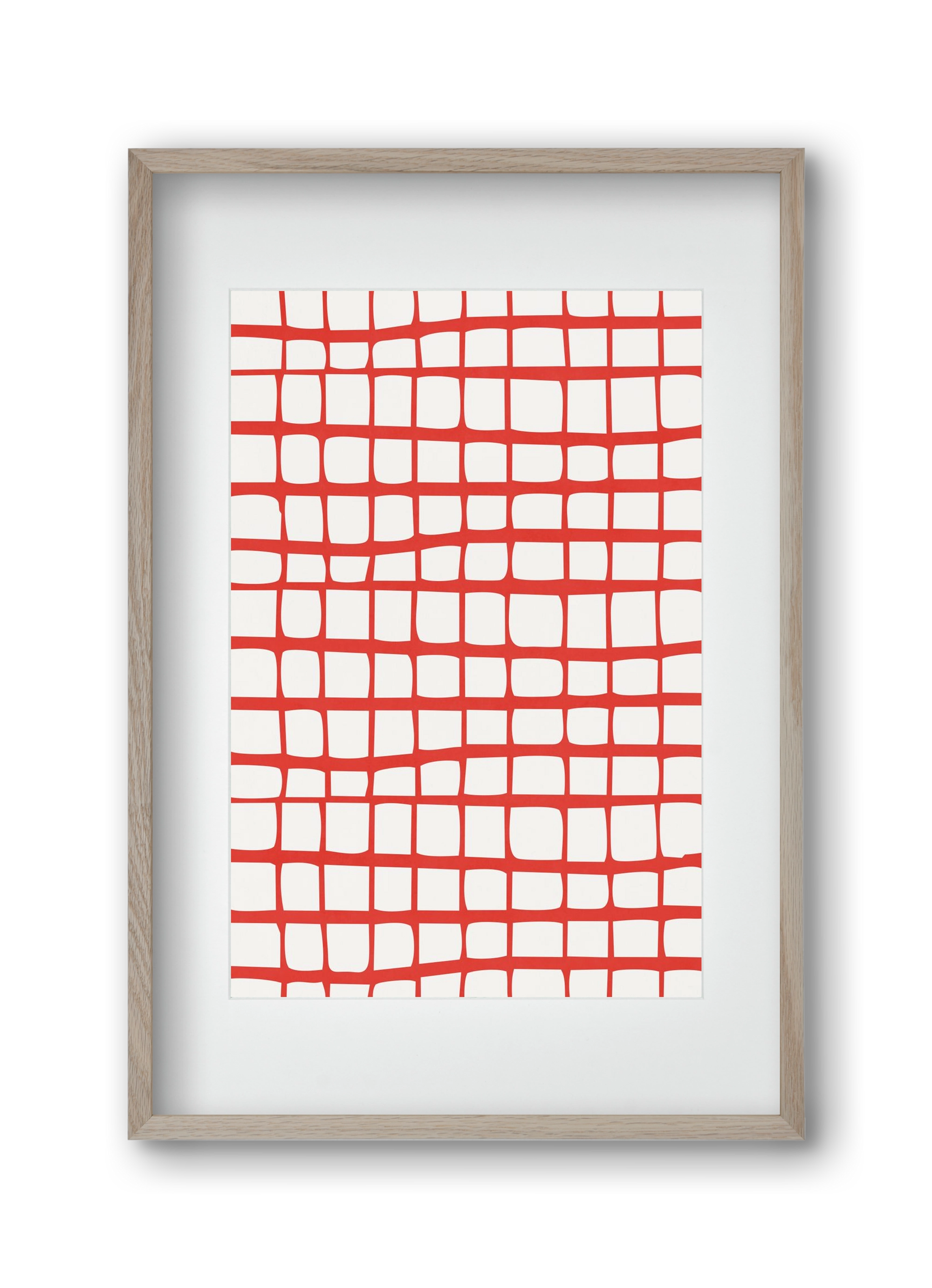 Organic Lines 05, 30x45 cm (20x30 cm), Tölgy keret, paszpartuval