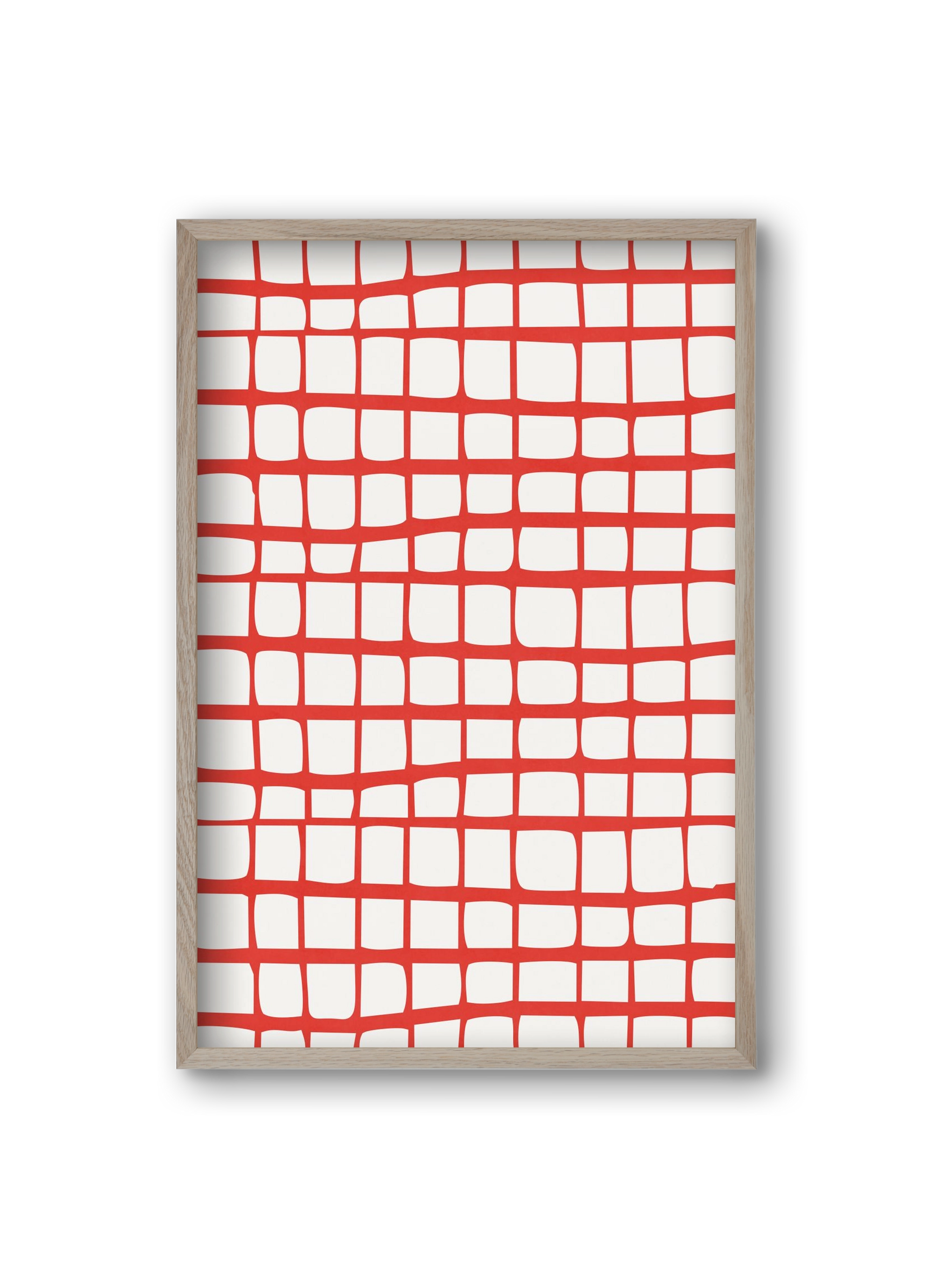 Organic Lines 05, 20x30 cm (20x30 cm), Tölgy keret