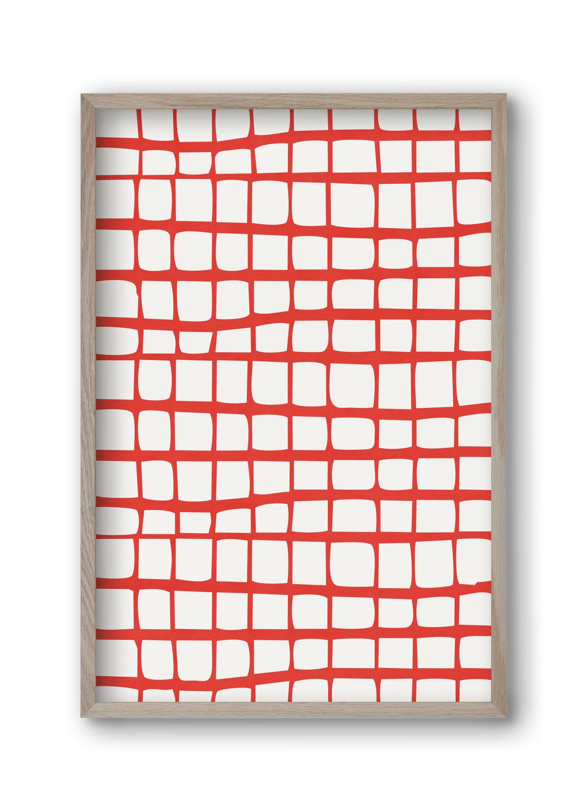 Organic Lines 05, 30x45 cm (30x45 cm), Tölgy keret