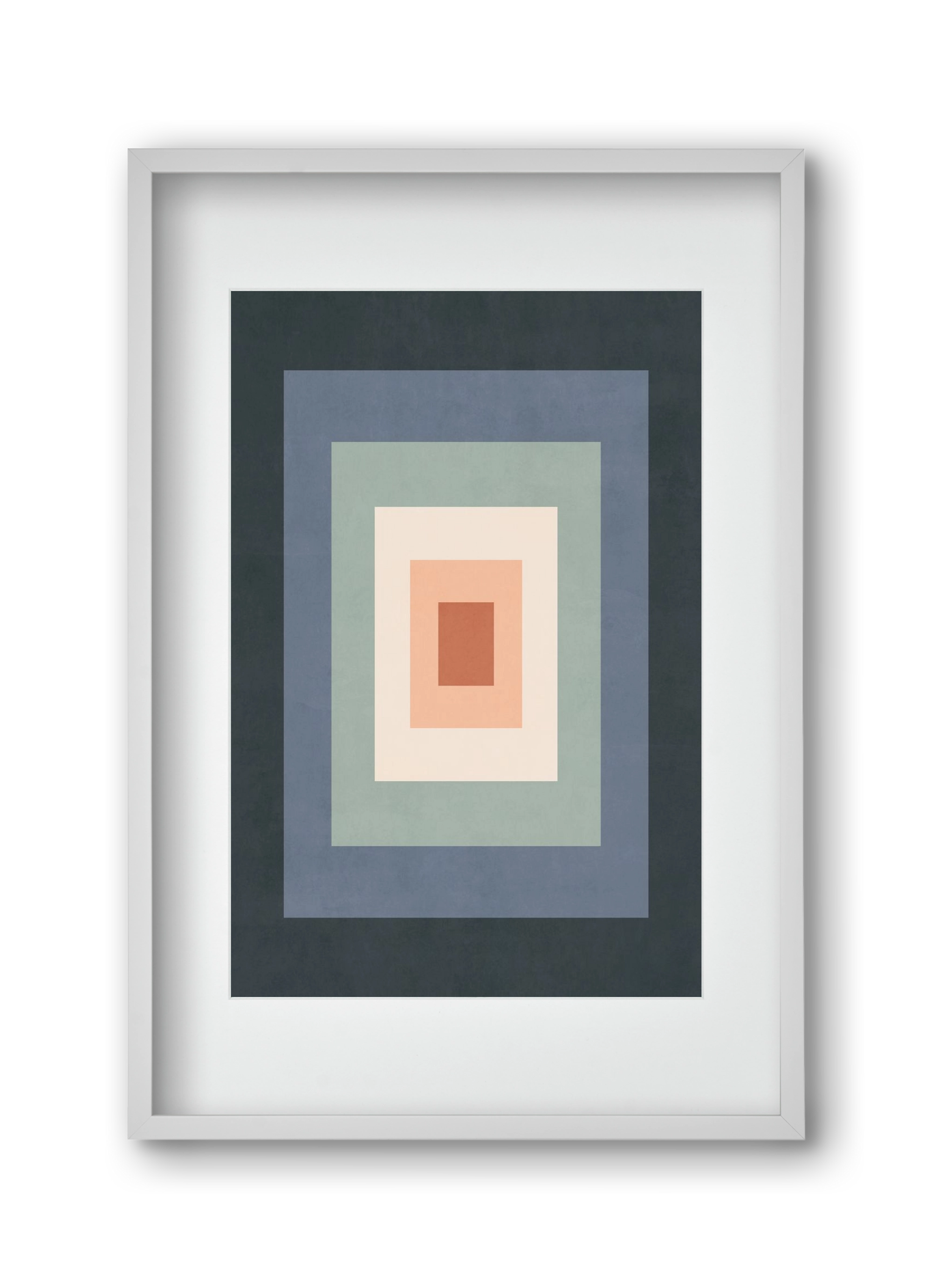 Rectangular Composition 01, 30x45 cm (20x30 cm), Fehér keret, paszpartuval