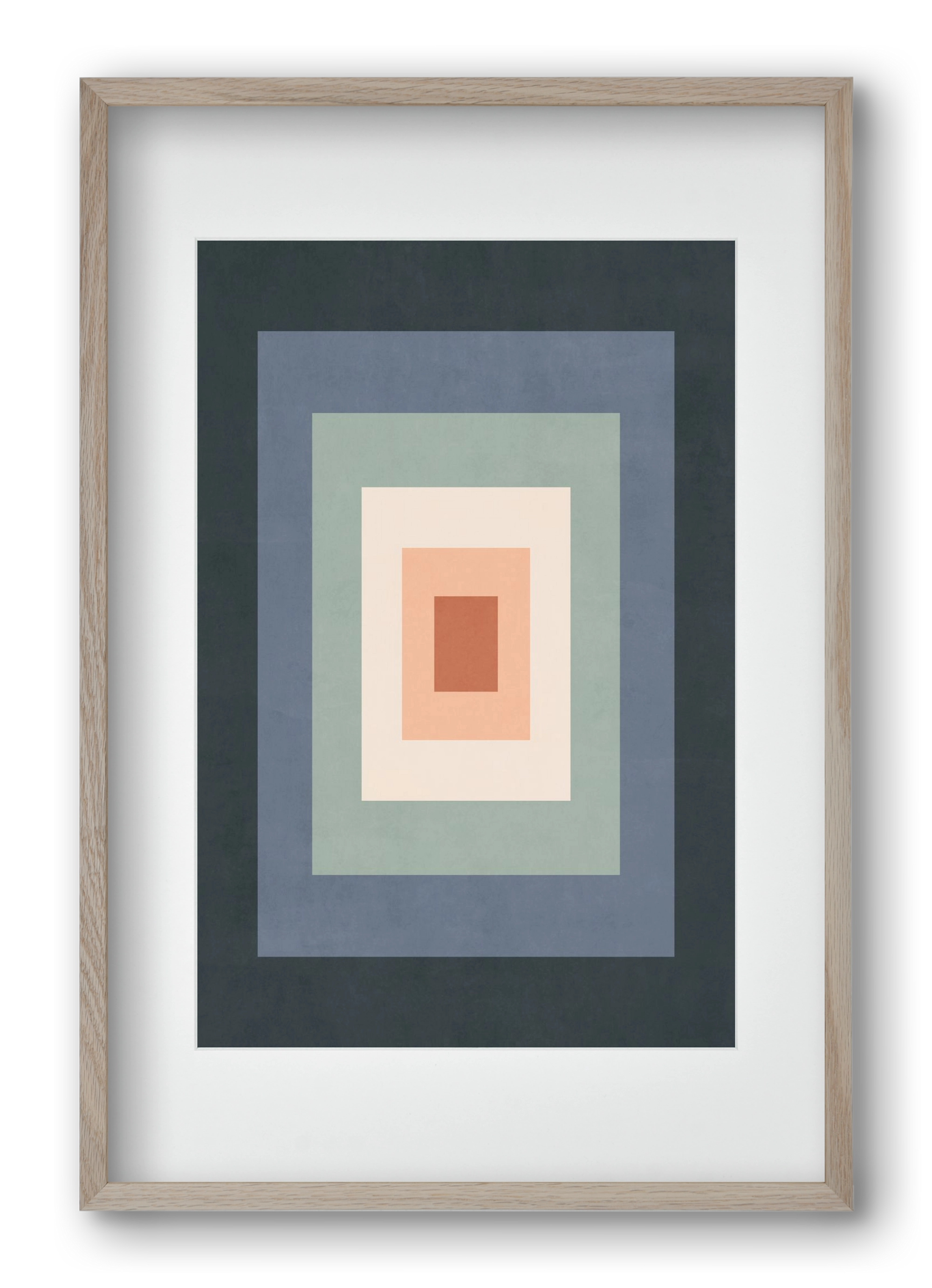 Rectangular Composition 01, 40x60 cm (30x45 cm), Tölgy keret, paszpartuval