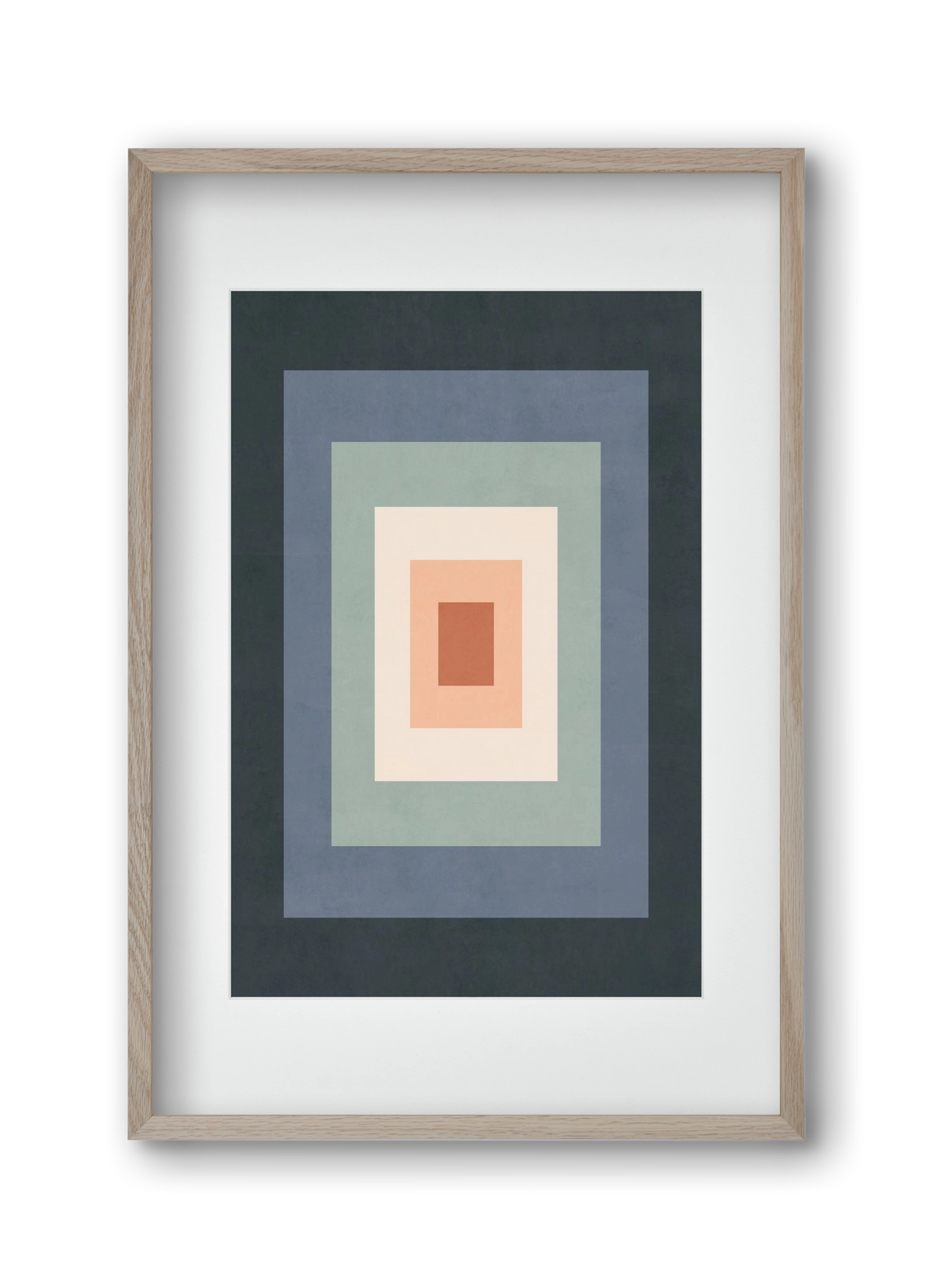 Rectangular Composition 01, 30x45 cm (20x30 cm), Tölgy keret, paszpartuval