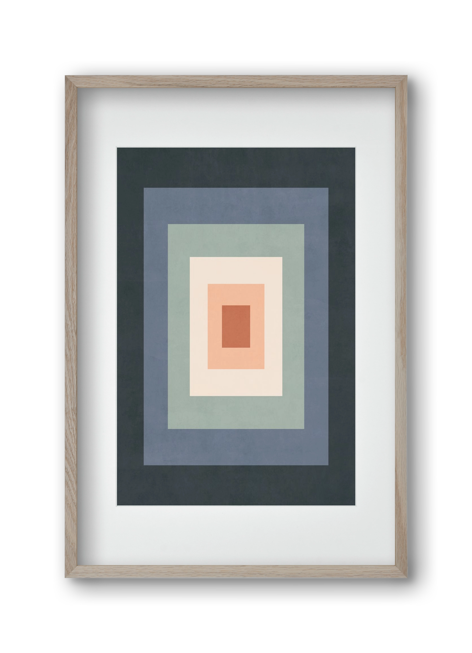 Rectangular Composition 01, 30x45 cm (20x30 cm), Tölgy keret, paszpartuval