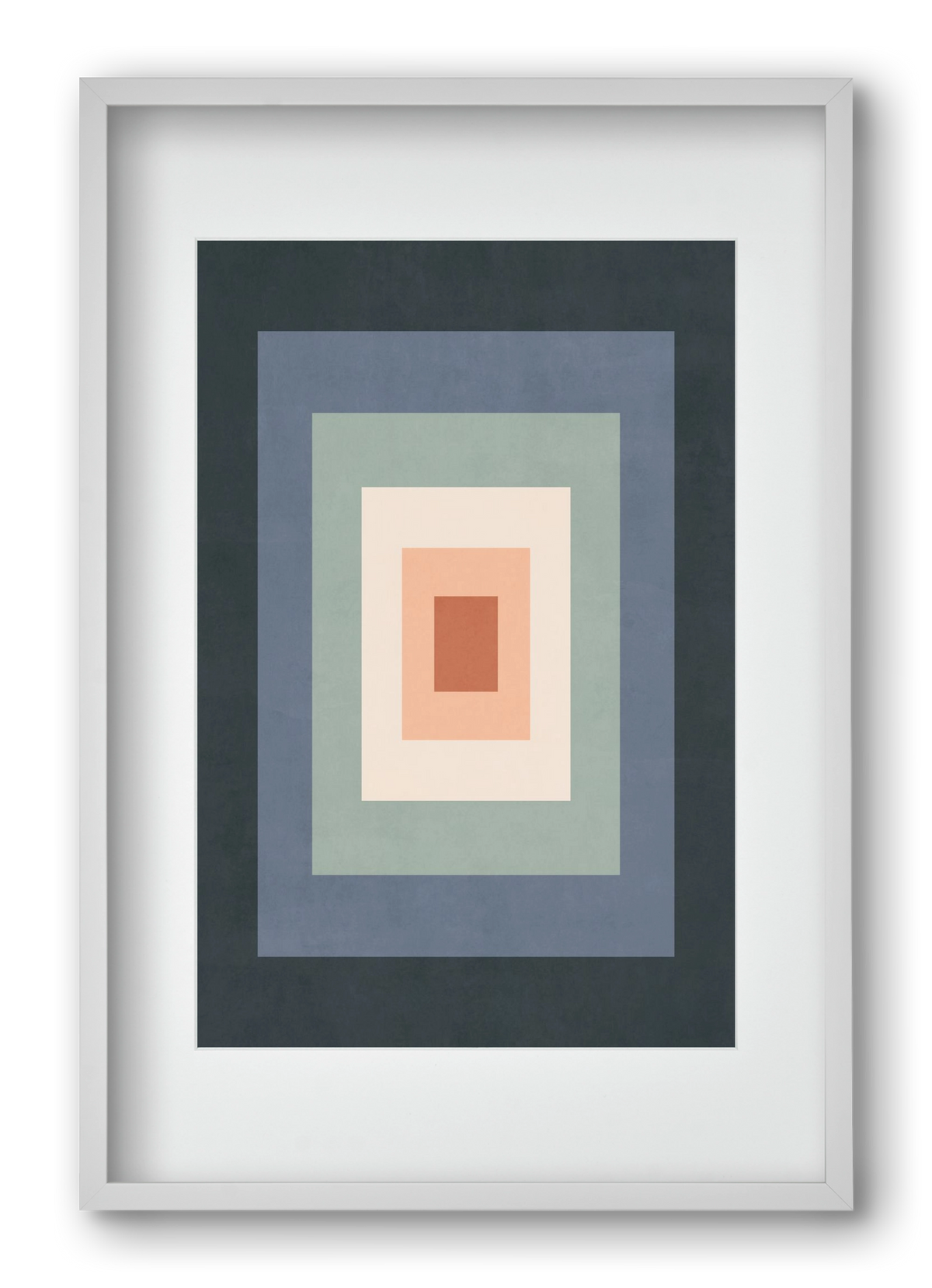 Rectangular Composition 01, 40x60 cm (30x45 cm), Fehér keret, paszpartuval