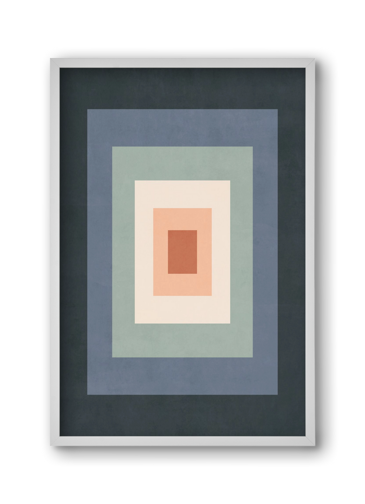 Rectangular Composition 01, 30x45 cm (30x45 cm), Fehér keret