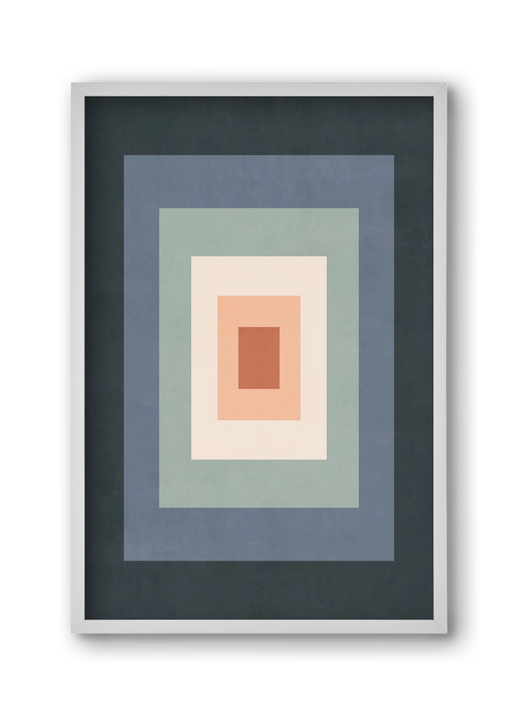 Rectangular Composition 01, 30x45 cm (30x45 cm), Fehér keret