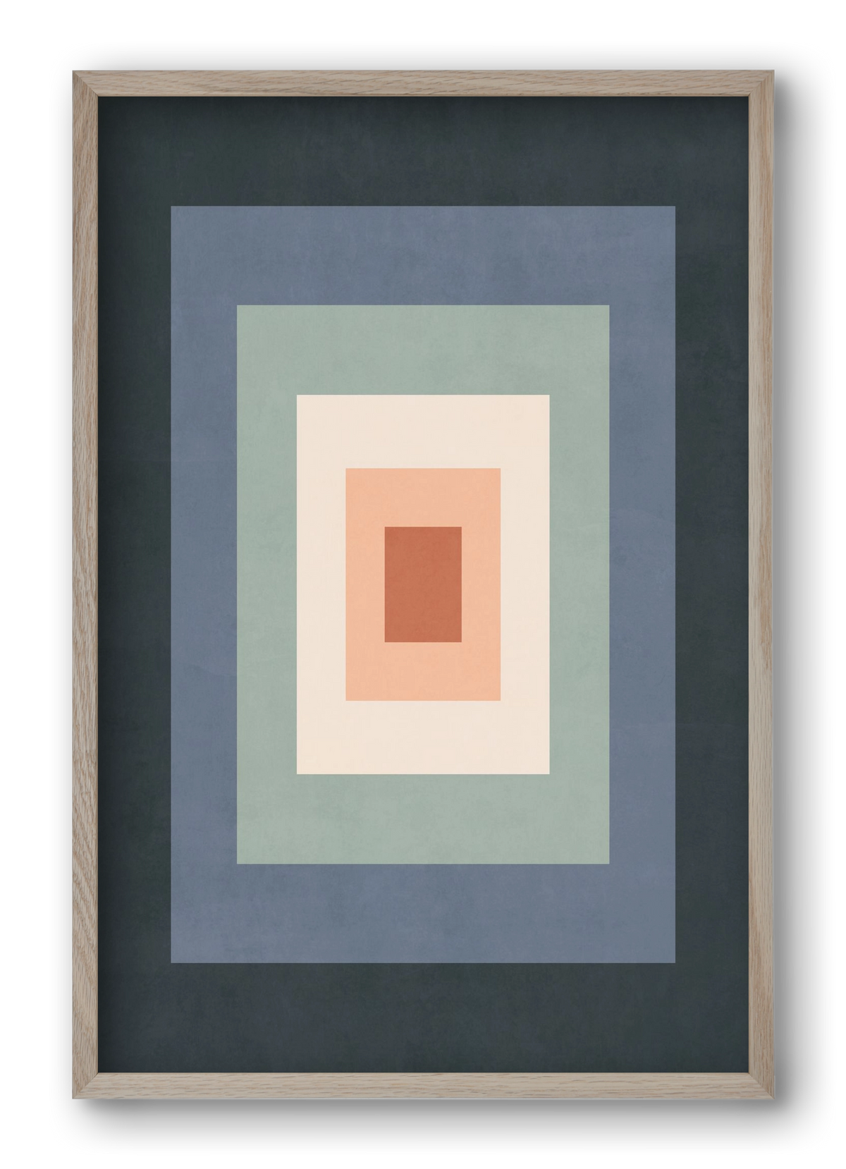 Rectangular Composition 01, 40x60 cm (40x60 cm), Tölgy keret