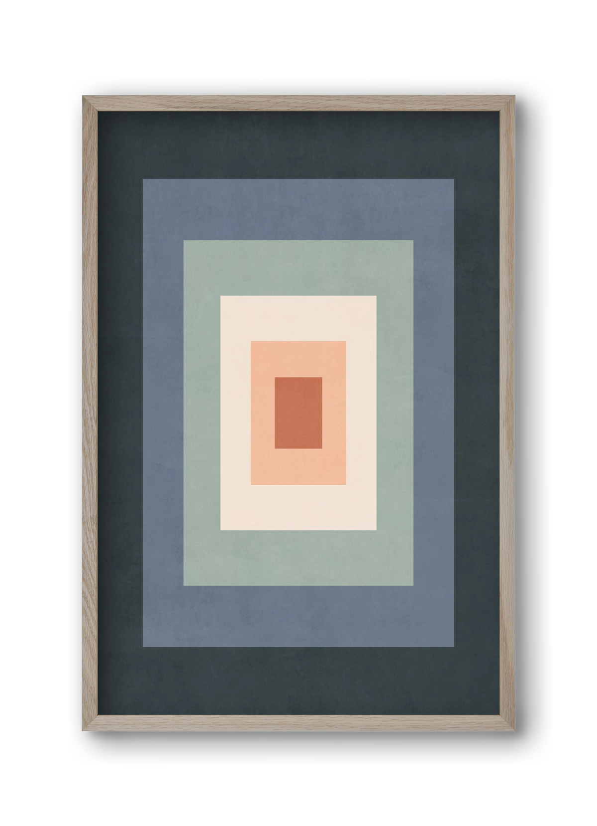 Rectangular Composition 01, 30x45 cm (30x45 cm), Tölgy keret