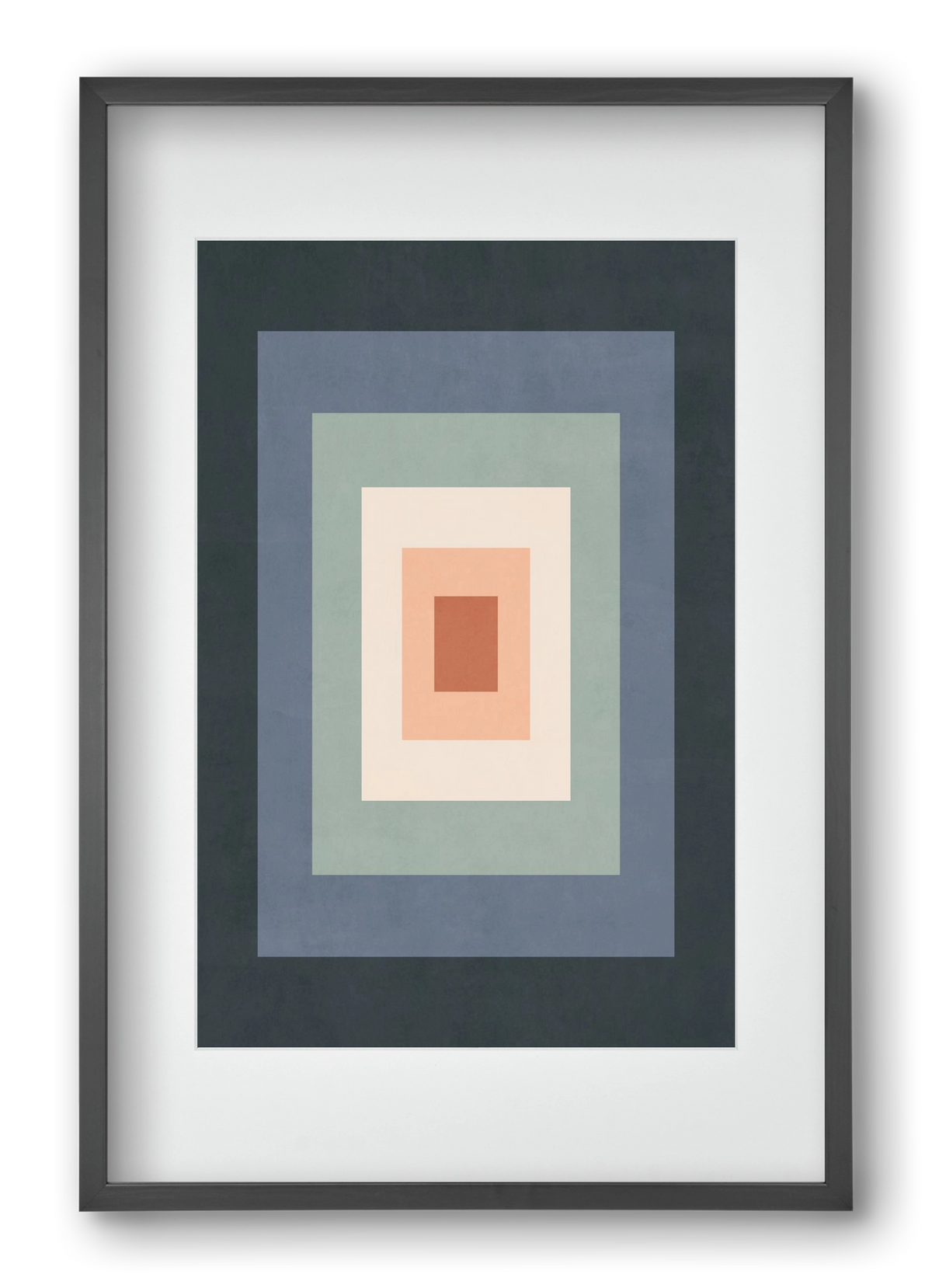 Rectangular Composition 01, 40x60 cm (30x45 cm), Fekete keret, paszpartuval